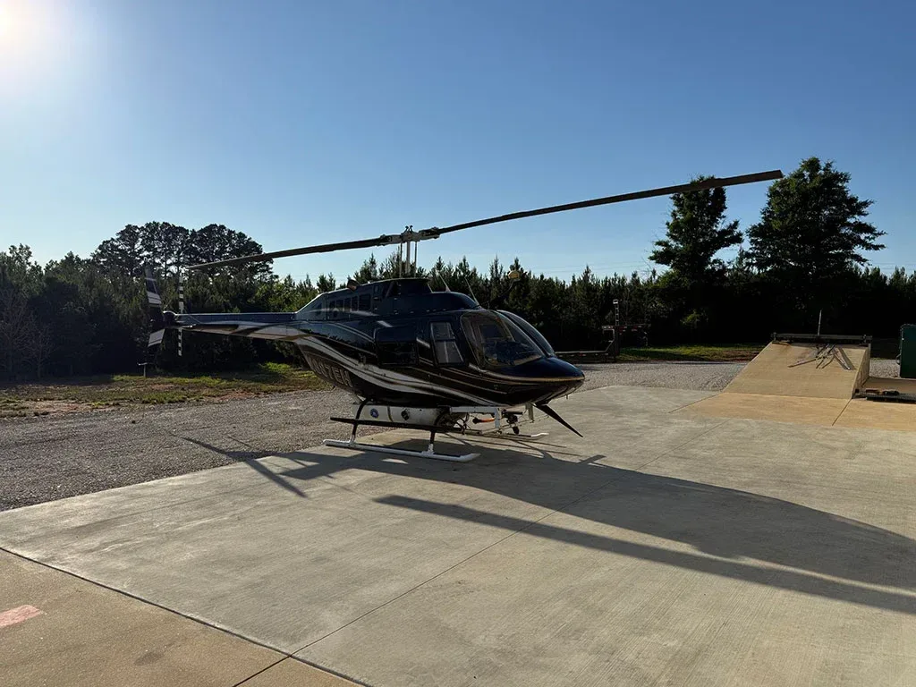 Exterior view of a 1975 Bell Jetranger.