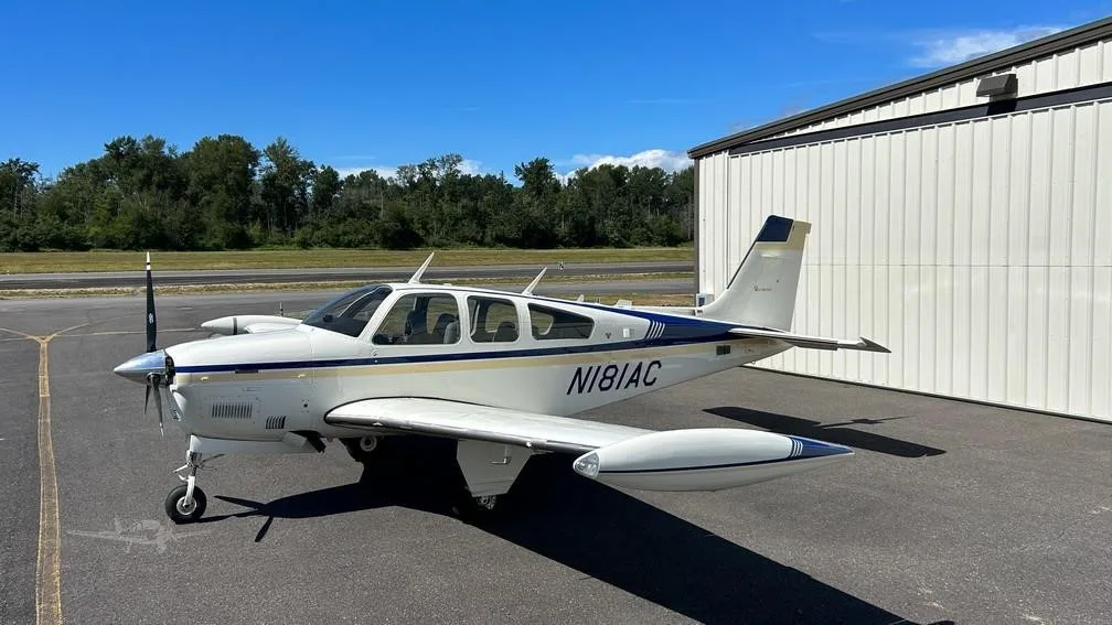 Exterior view of a 1980 BEECHCRAFT F33A BONANZA, N181AC.