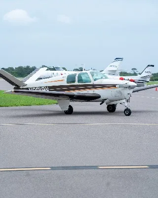 Exterior view of a 1947 Beech Bonanza 35.