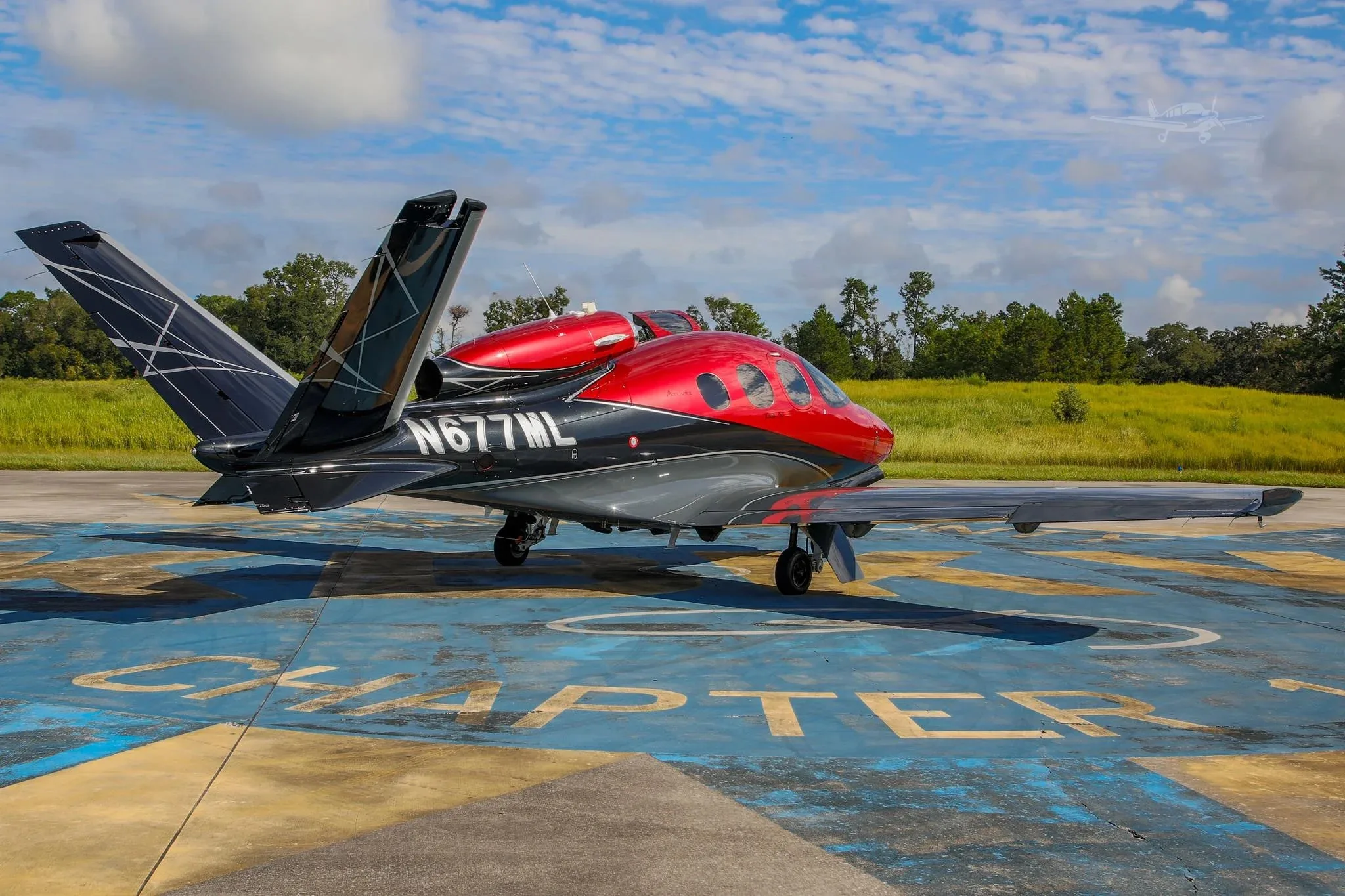 Exterior view of a 2025 Cirrus Vision SF50 G2+.