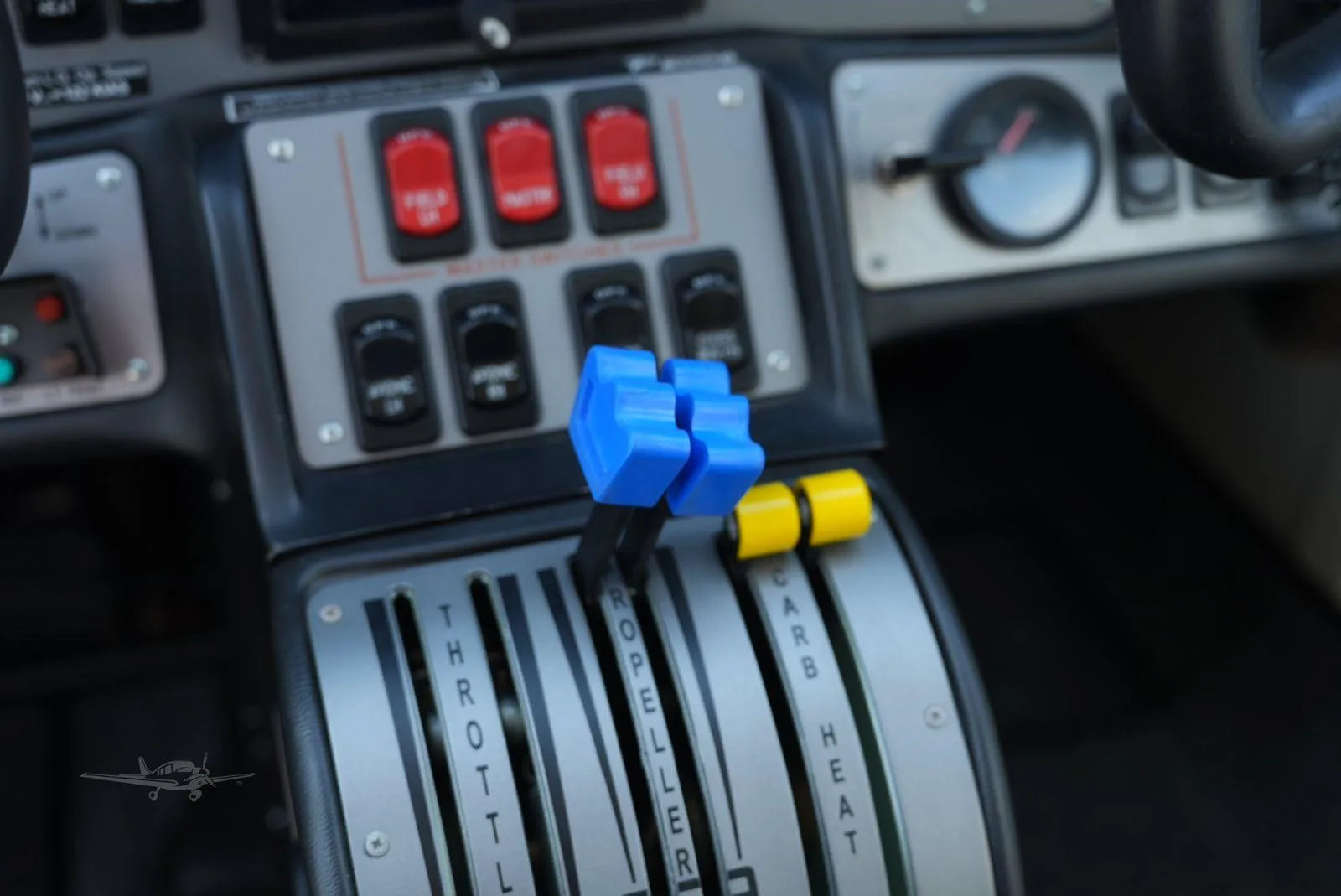 Cockpit and instrument panel of a 2019 TECNAM P2006T.