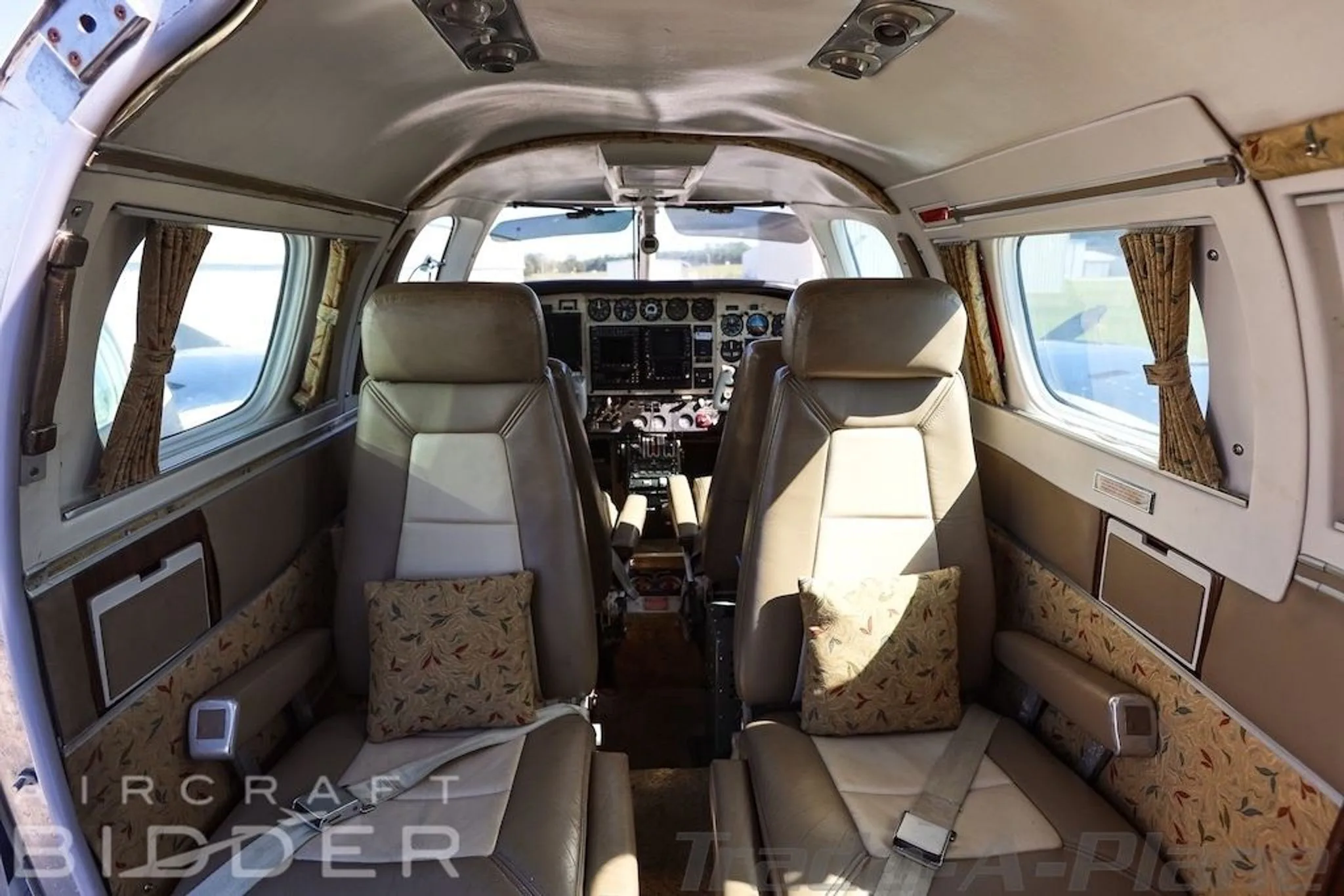 Cabin interior of a 1974 BEECHCRAFT B60 DUKE.