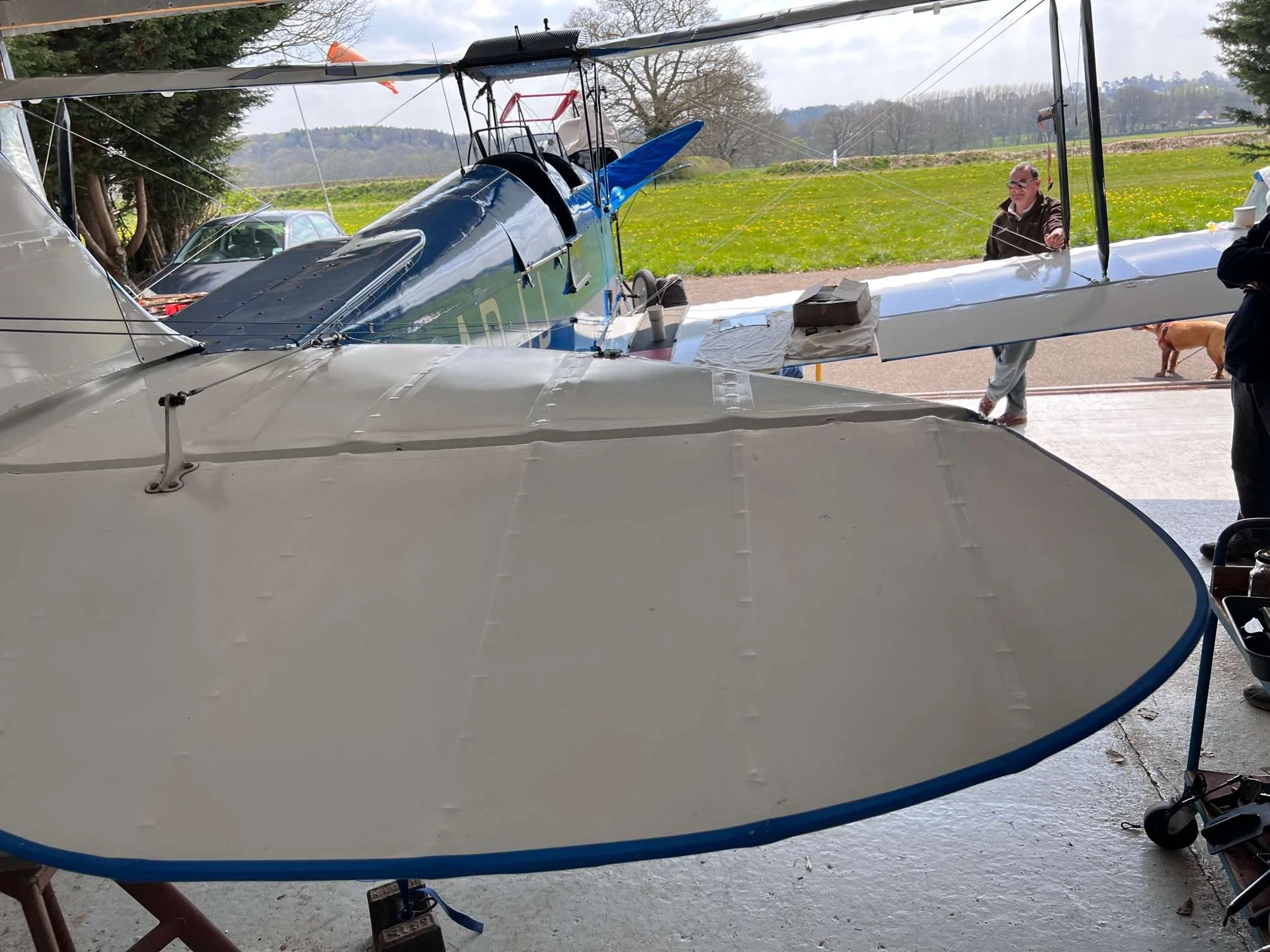 Exterior view of a 1935 de Havilland DH82A Tiger Moth.