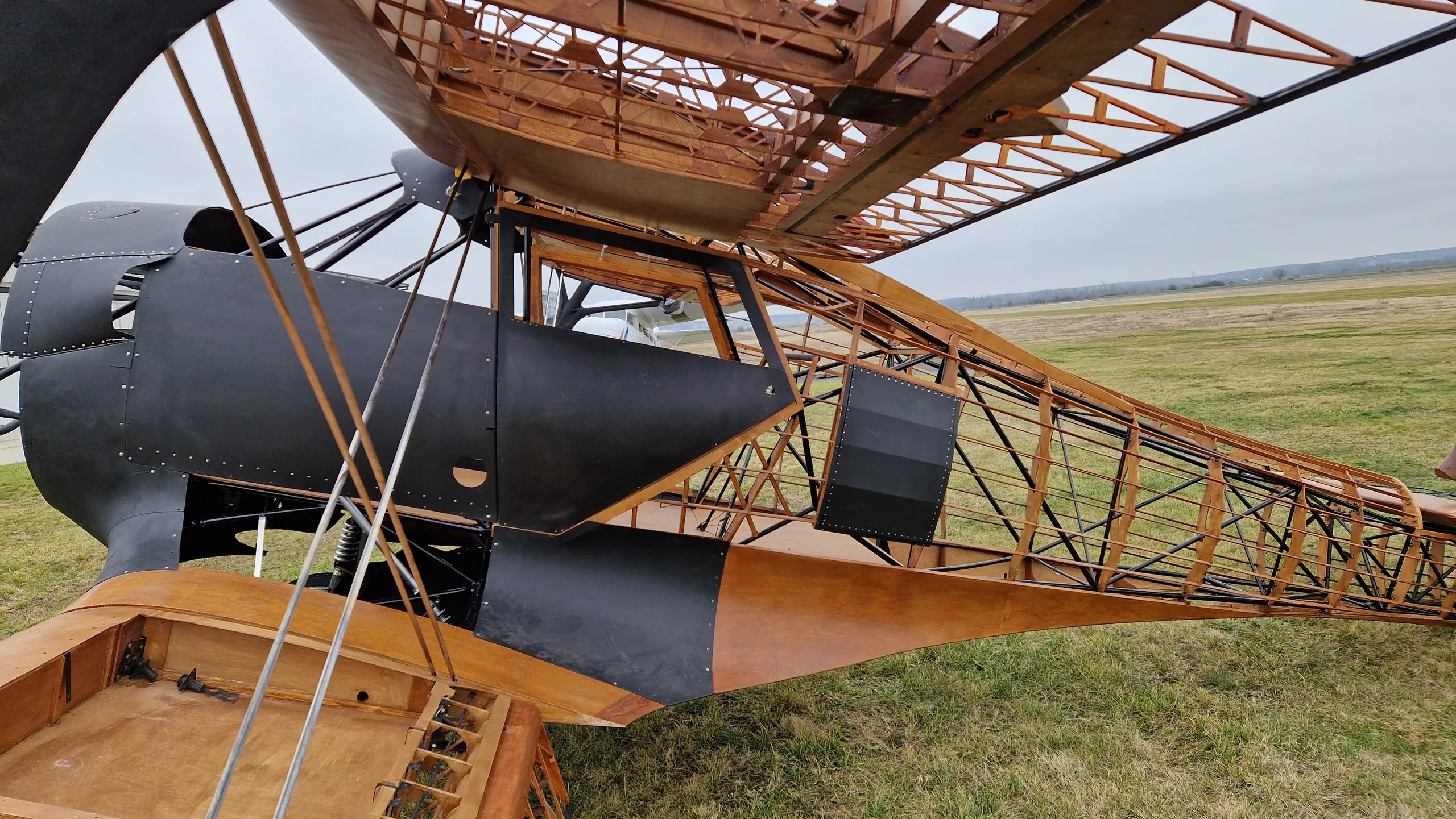 Engine detail of a Beech STAGGERWING.