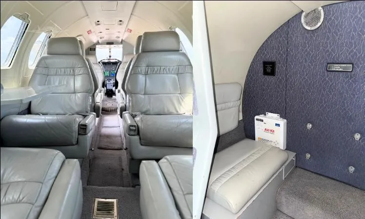 Cabin interior of a 1982 CESSNA CITATION II.