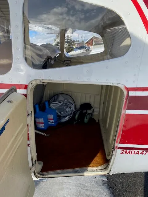 Cabin interior of a 1963 Cessna 180F.