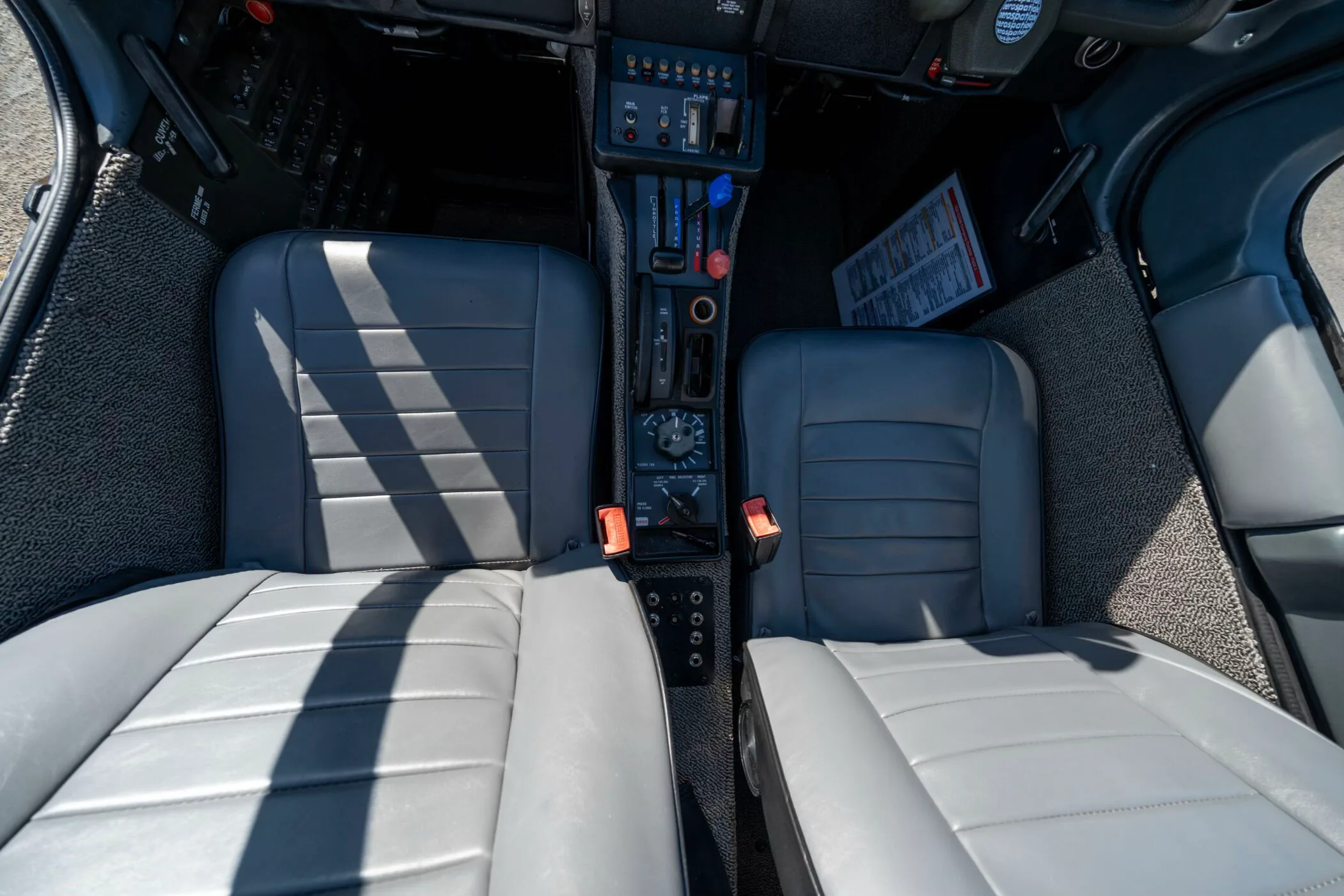 Cabin interior of a 1990 Socata TB-20 TRINIDAD.