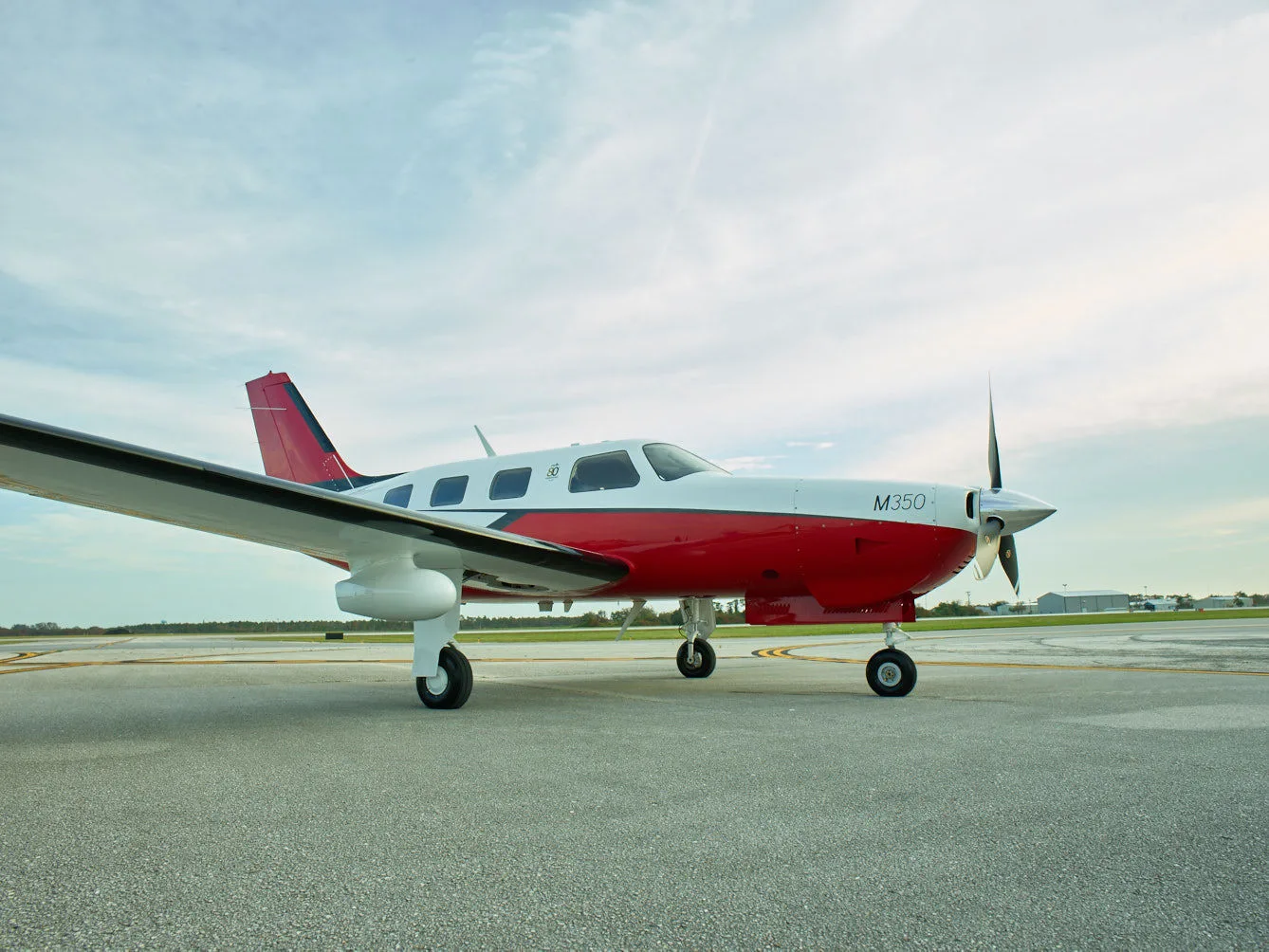 Exterior view of a 2026 Piper PA-46 M350.