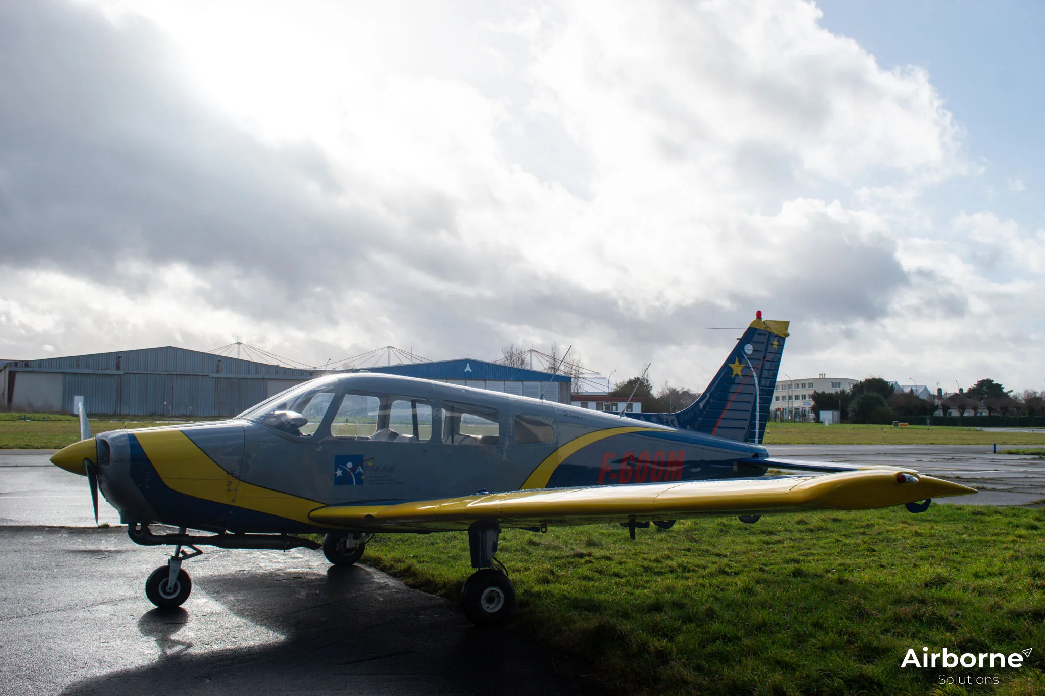 Exterior view of a 1975 Piper PA-28-151 Cherokee Warrior.