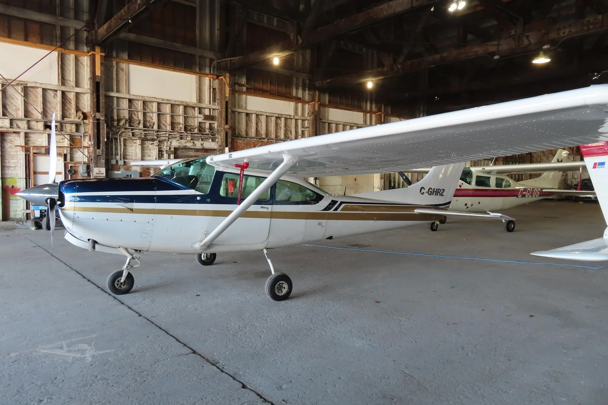 Exterior view of a 1979 CESSNA TURBO R182RG SKYLANE, C-GHRZ.