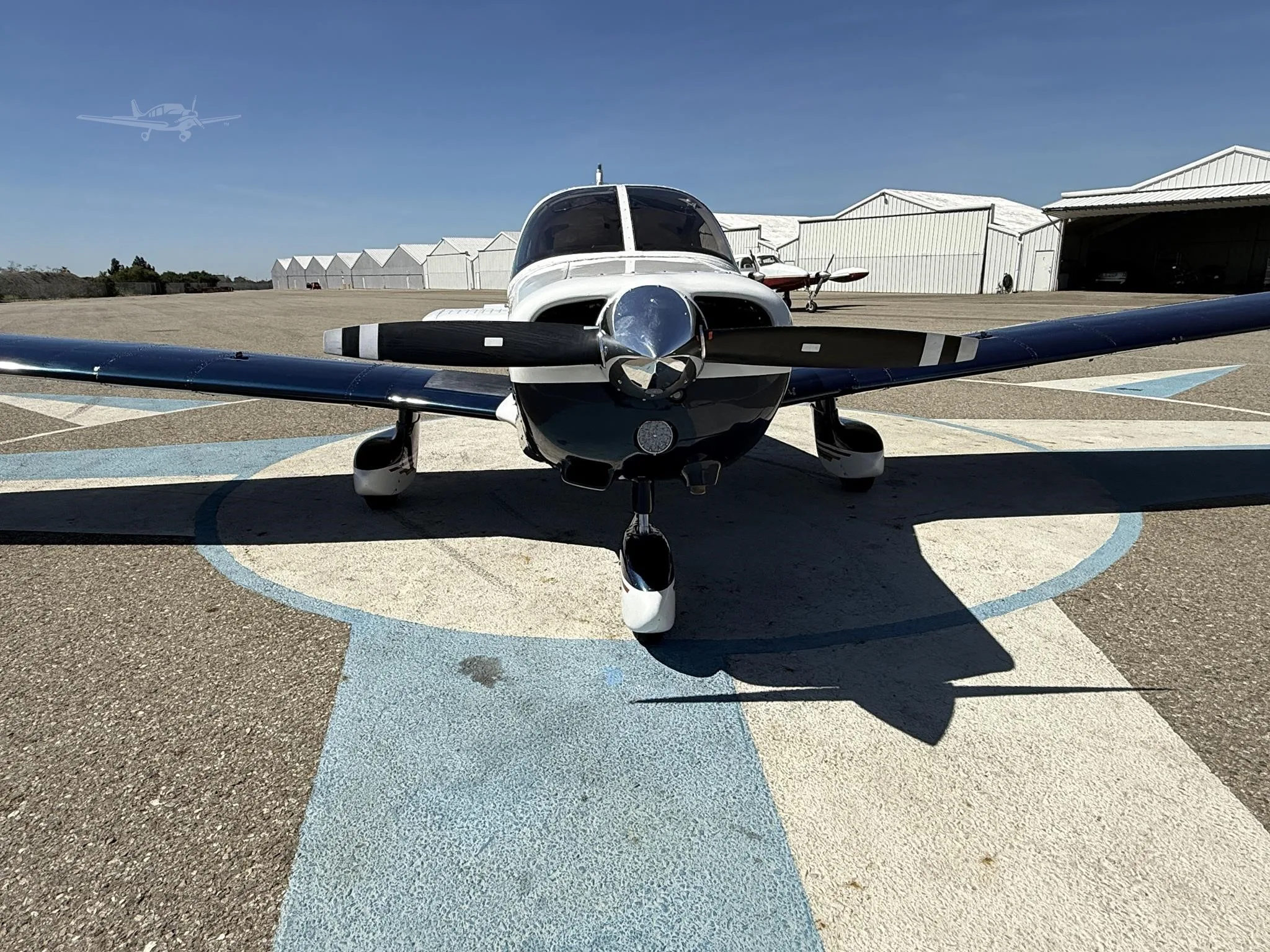 Exterior view of a 1979 PIPER WARRIOR II, N45CD.