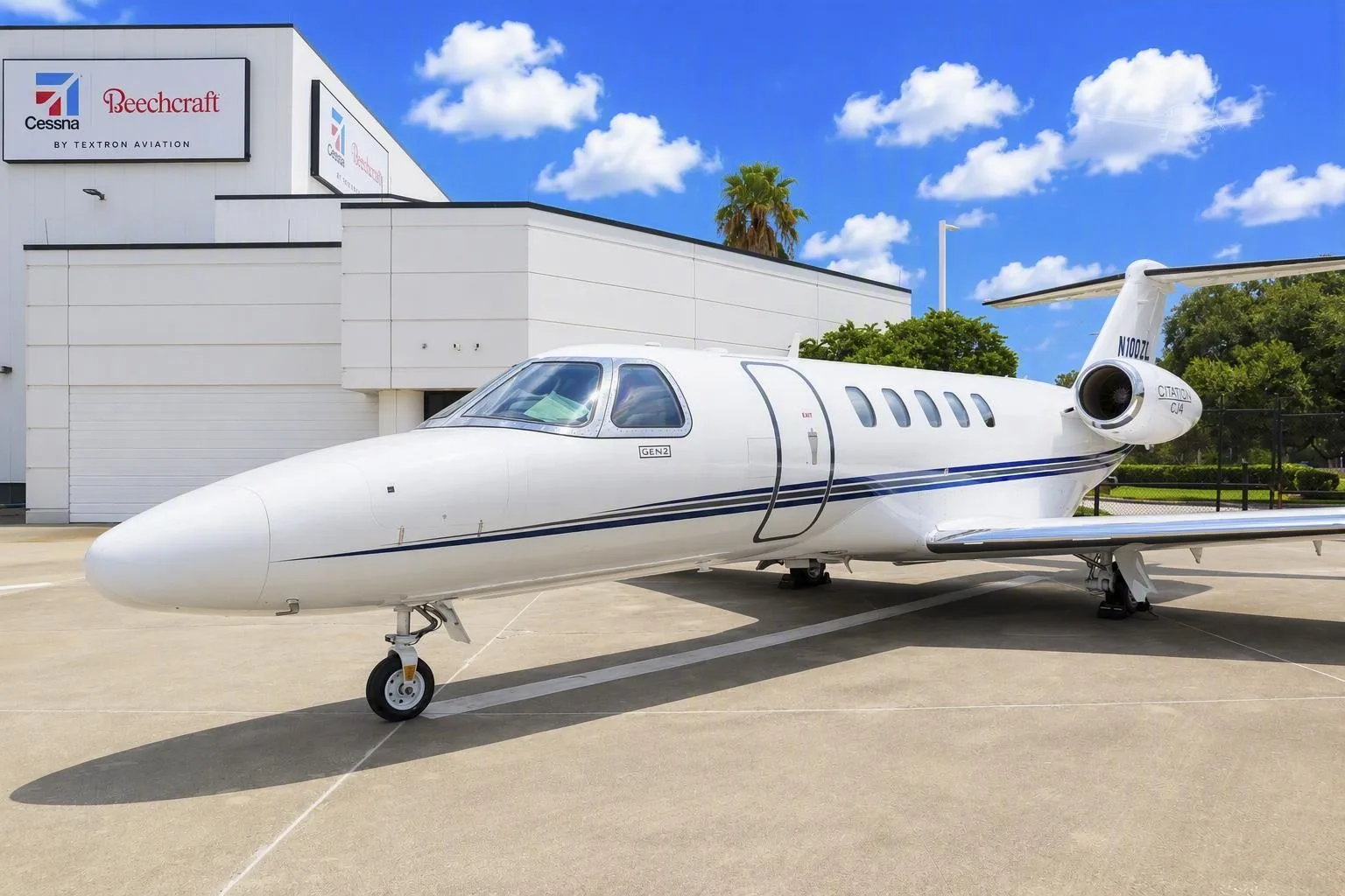 Exterior view of a 2022 CESSNA CITATION CJ4 GEN 2, N100ZT.
