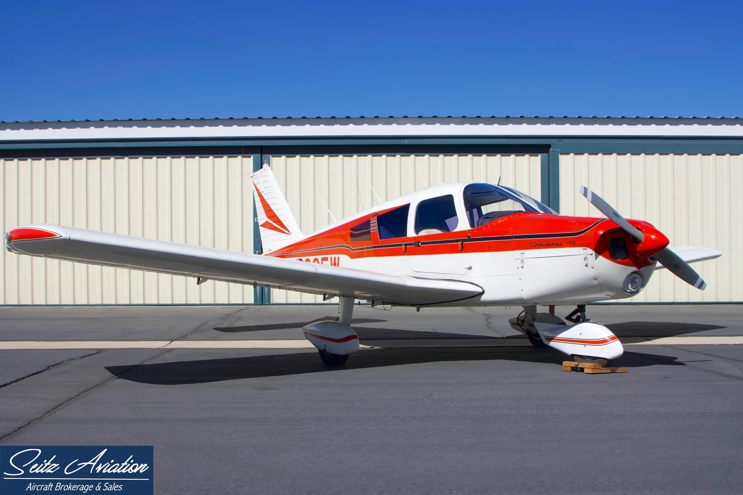 Exterior view of a 1963 Piper PA-28-180 Cherokee/Archer.