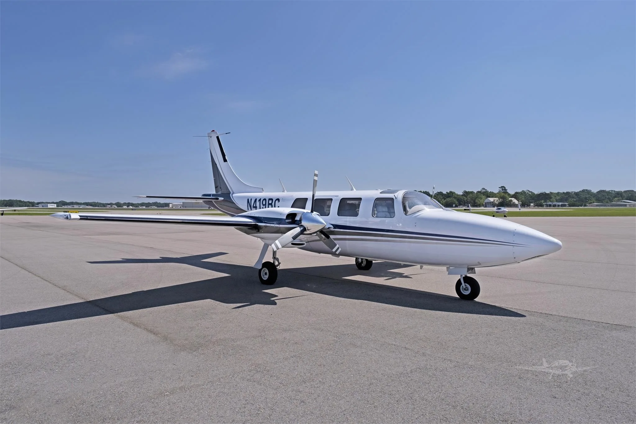 Exterior view of a 1982 PIPER AEROSTAR, N419BC.