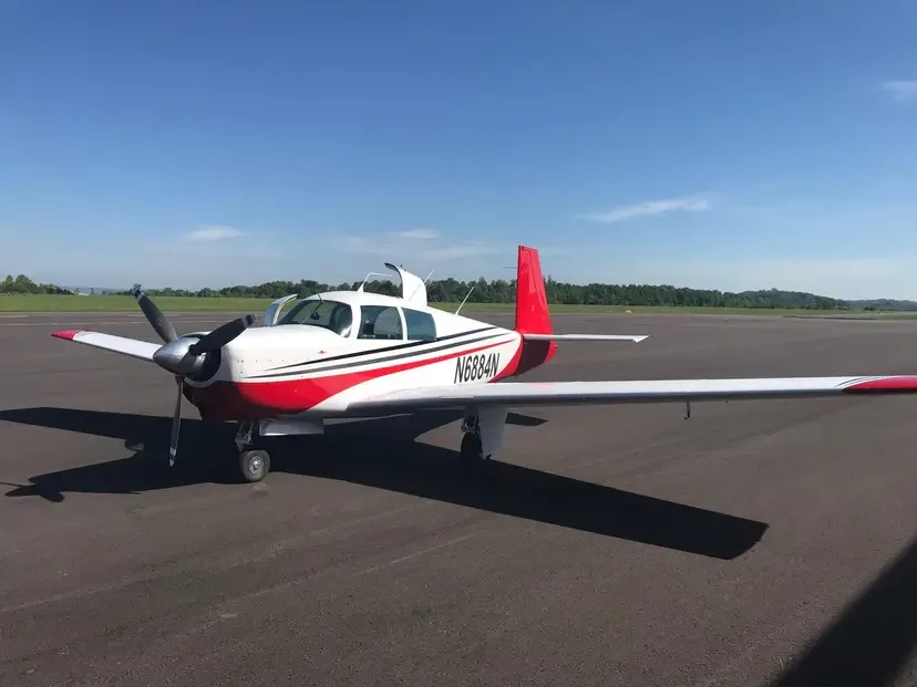 Exterior view of a 1967 Mooney M20F Executive 21.