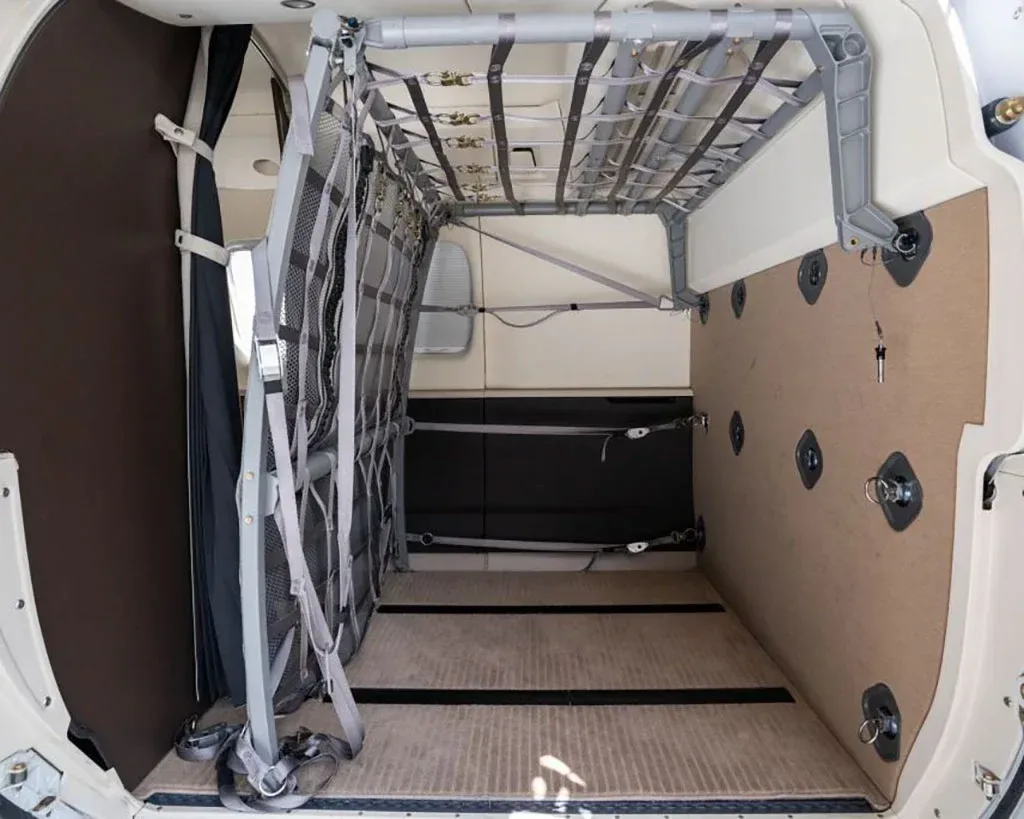 Cabin interior of a 2018 Pilatus PC-24.