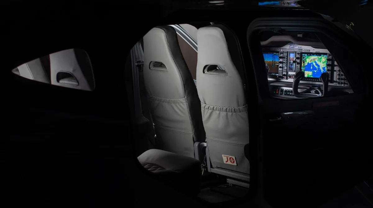 Cabin interior of a 2023 Tecnam P2010.