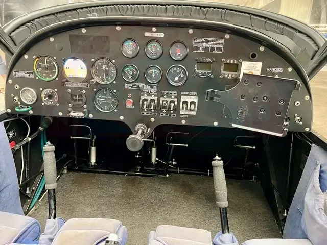 Cockpit and instrument panel of a 2009 Evektor EV-97 EuroStar.