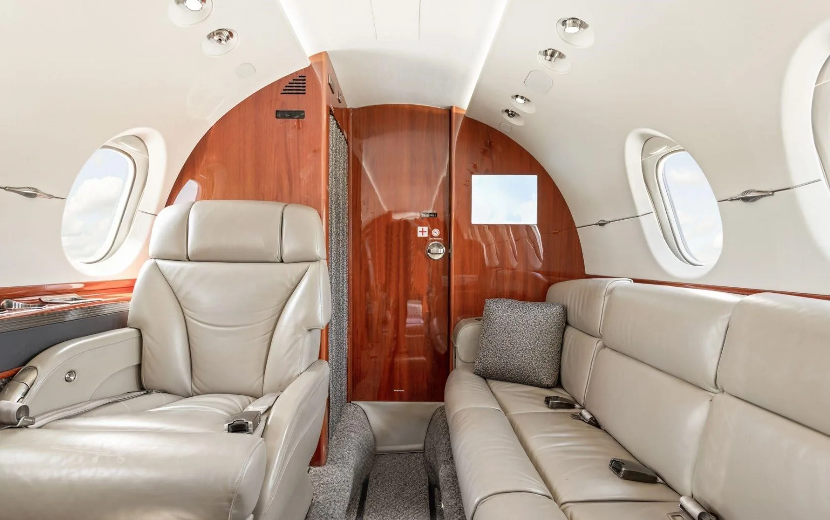 Cabin interior of a 2008 HAWKER 900XP.