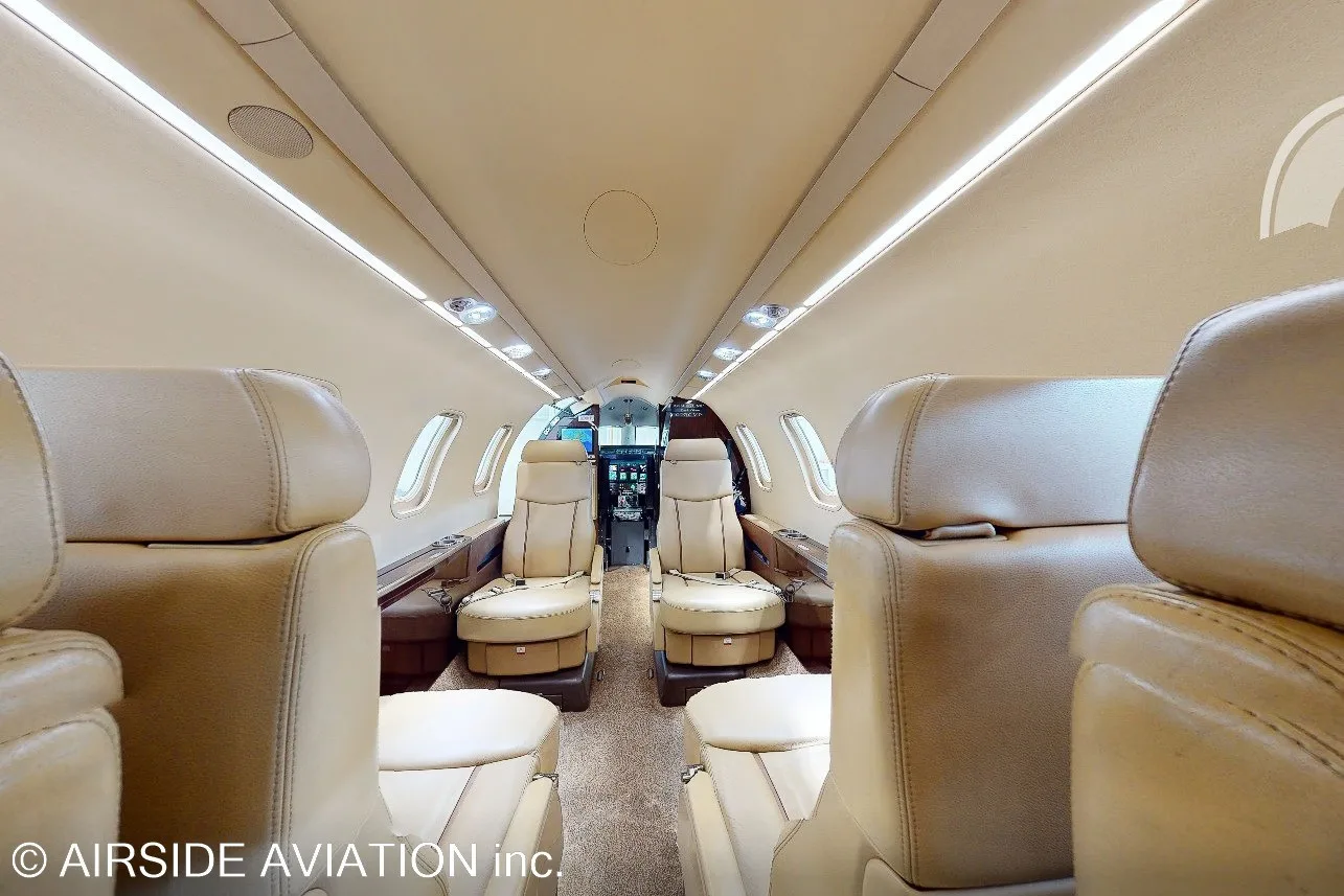 Cabin interior of a 2012 Jet.