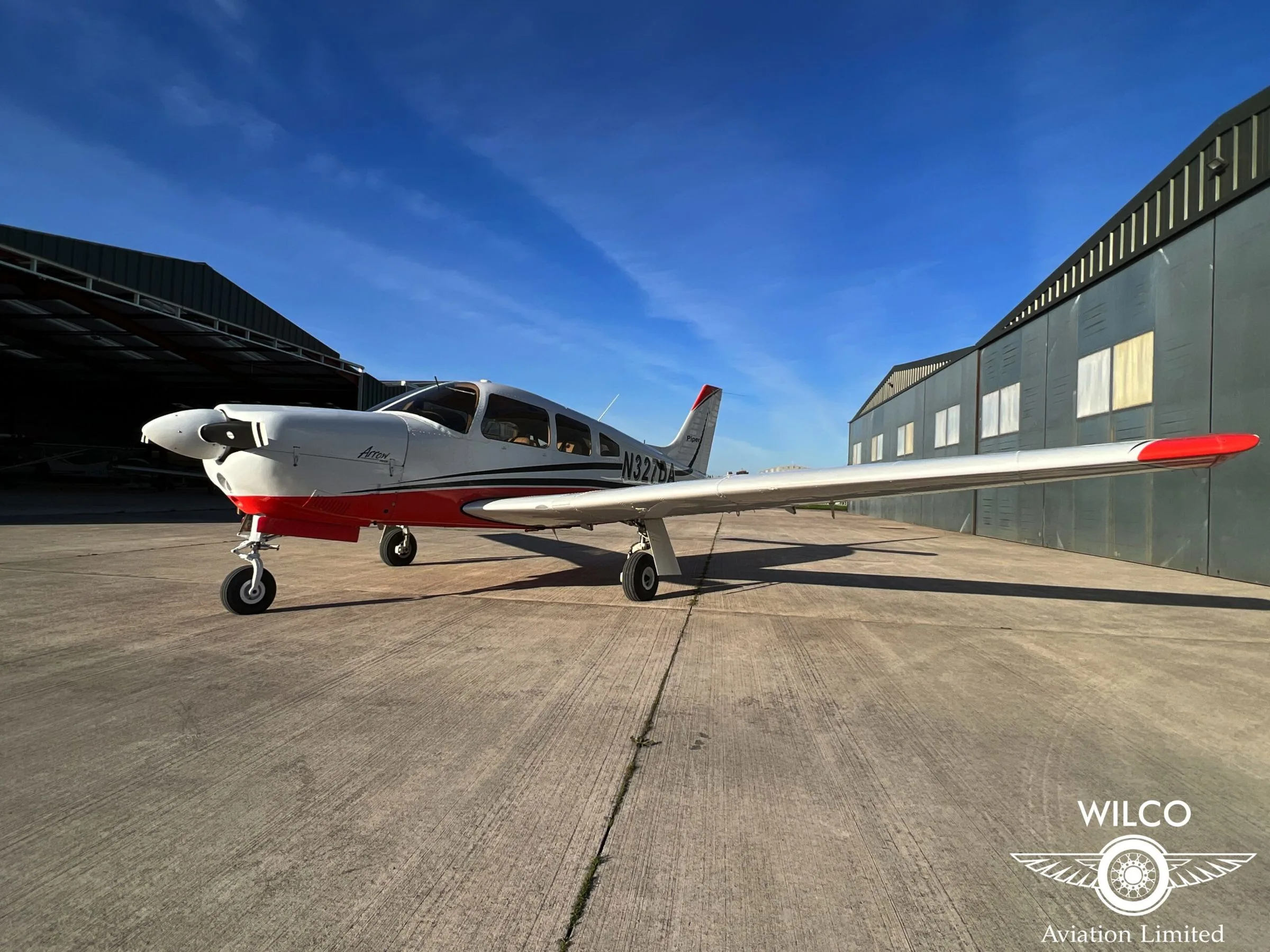 Exterior view of a 2002 Piper PA-28R-201 Arrow III.