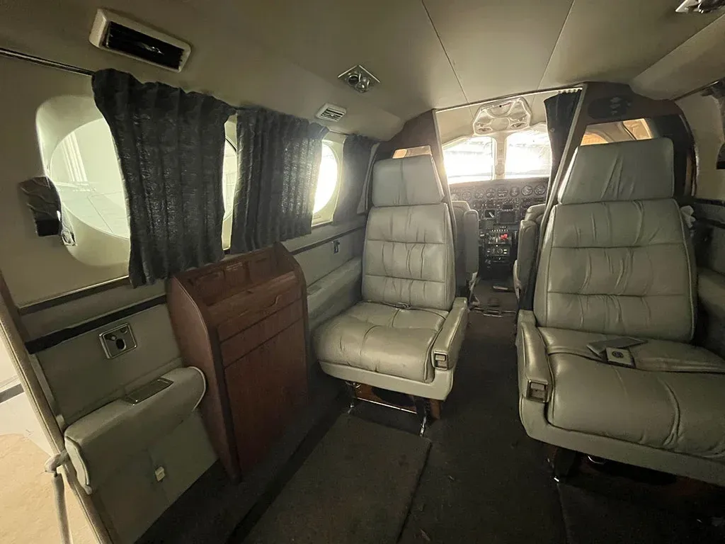 Cabin interior of a 1978 Cessna.