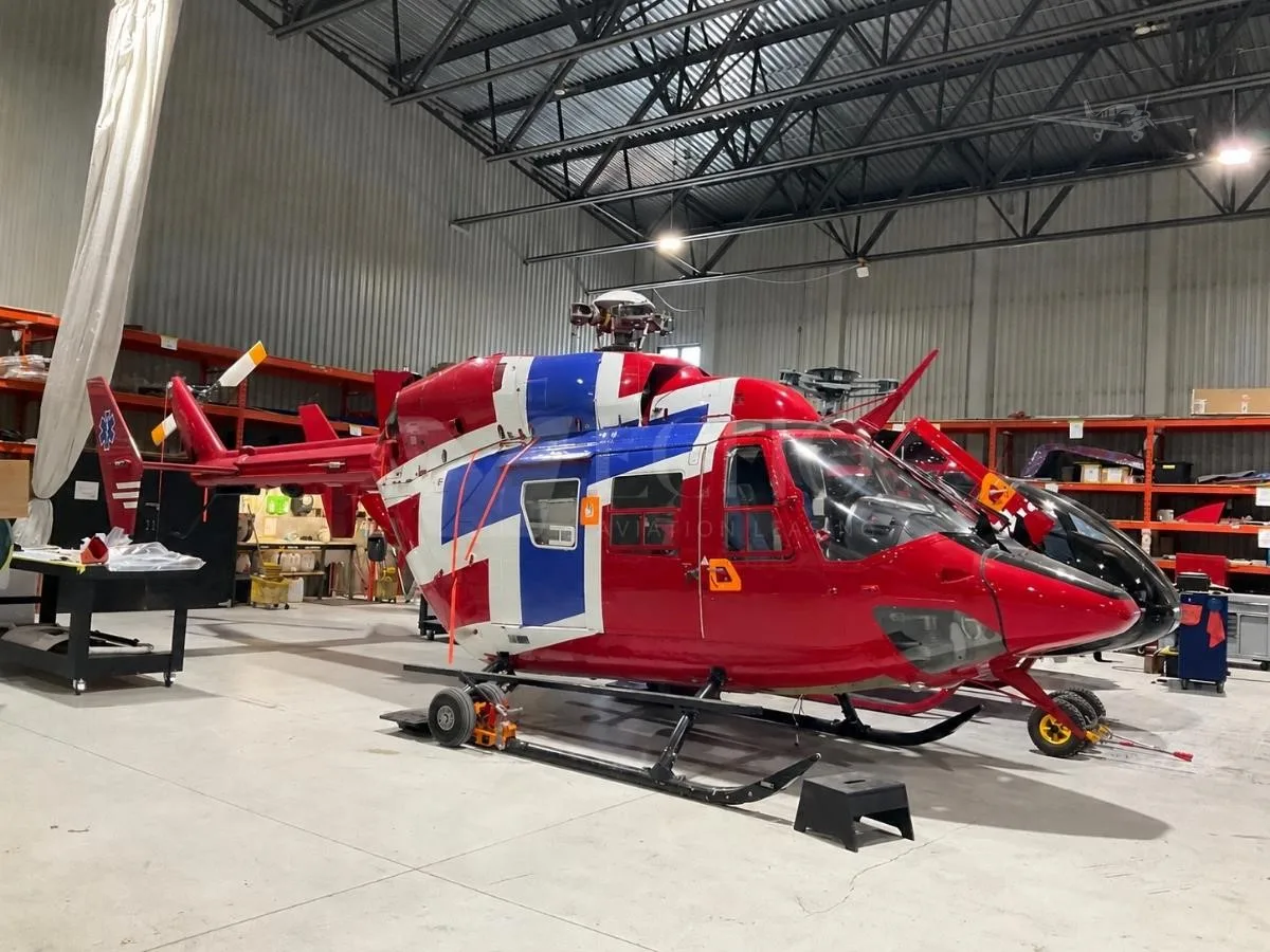 Exterior view of a EUROCOPTER BK117 B-2.