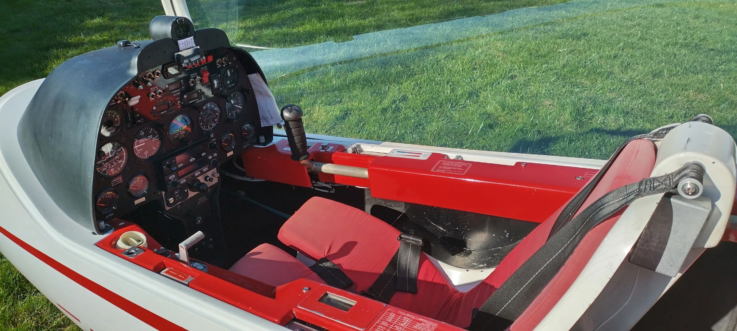 Cockpit and instrument panel of a 1996 3I Sky Arrow 650 TC.