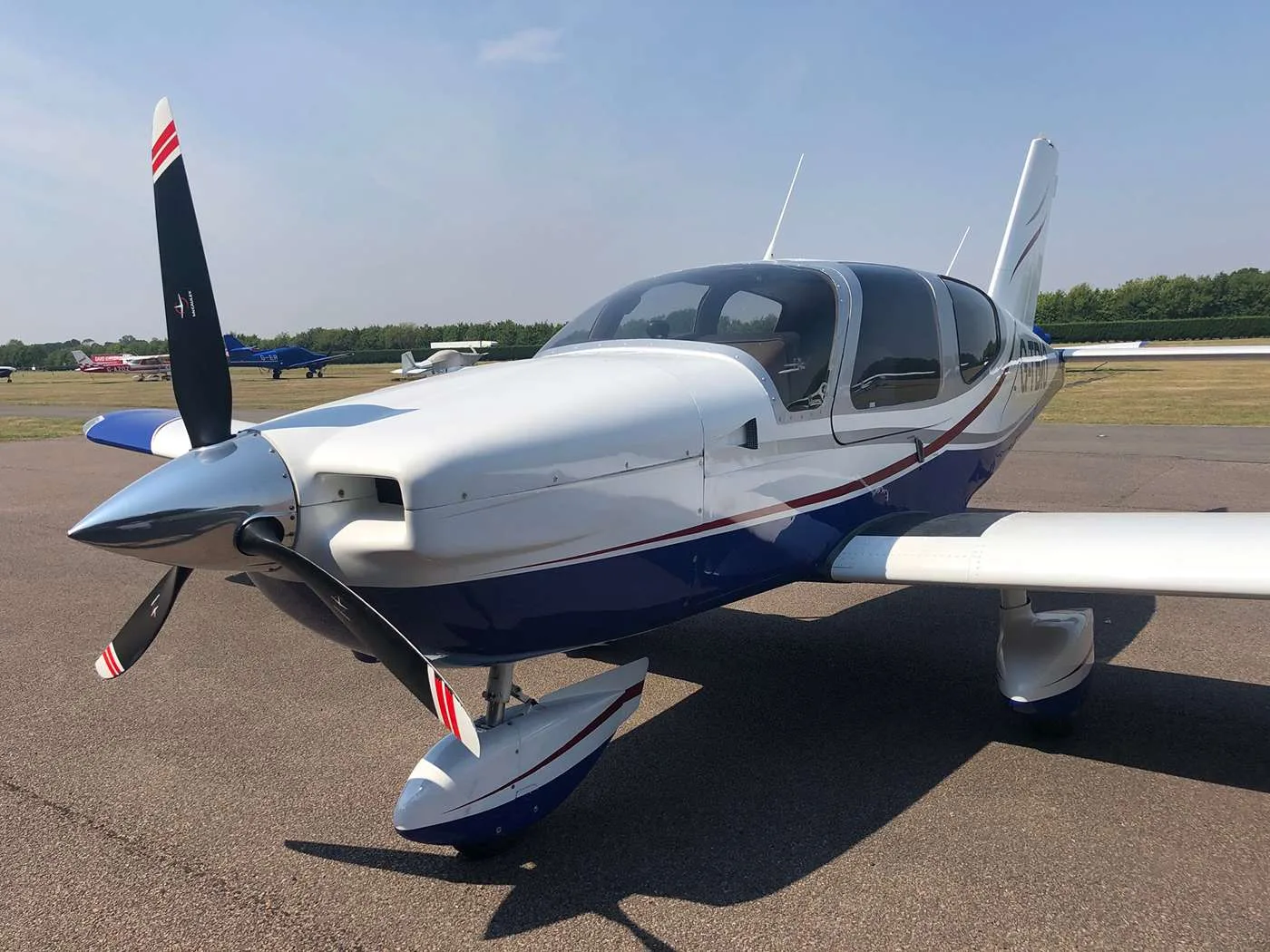 Exterior view of a 1983 Socata TB10 Tobago.