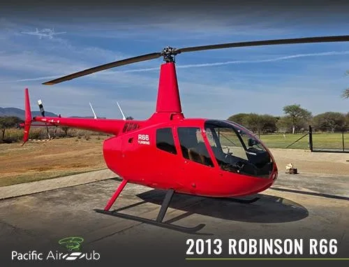 Exterior view of a 2013 ROBINSON R66.