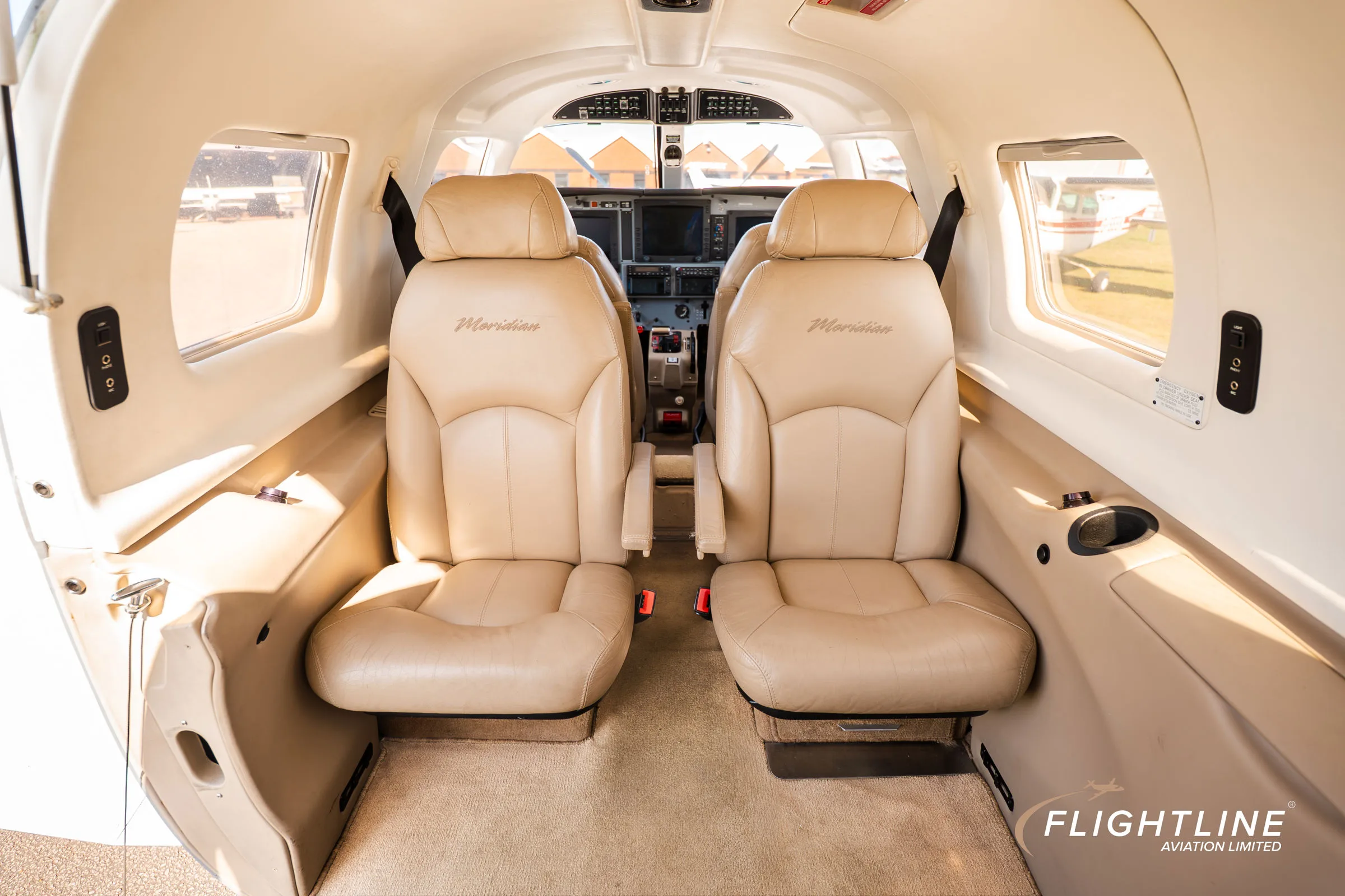 Cabin interior of a 2006 Piper PA-46-500TP M500 Meridian.