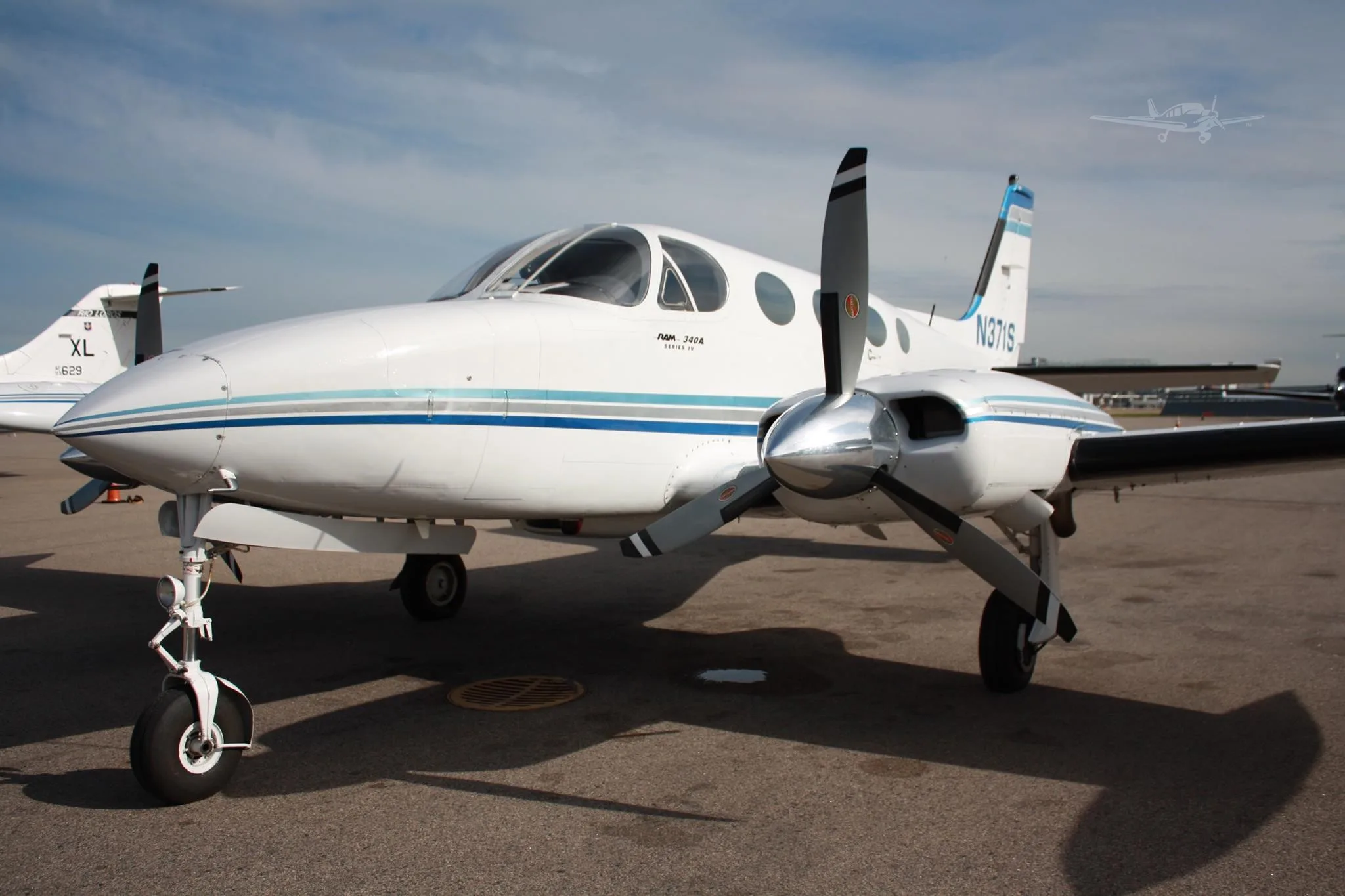 Exterior view of a 1977 CESSNA 340A, N371S.