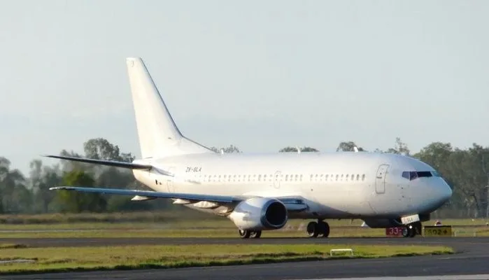 Exterior view of a 2012 Boeing b737-300f.