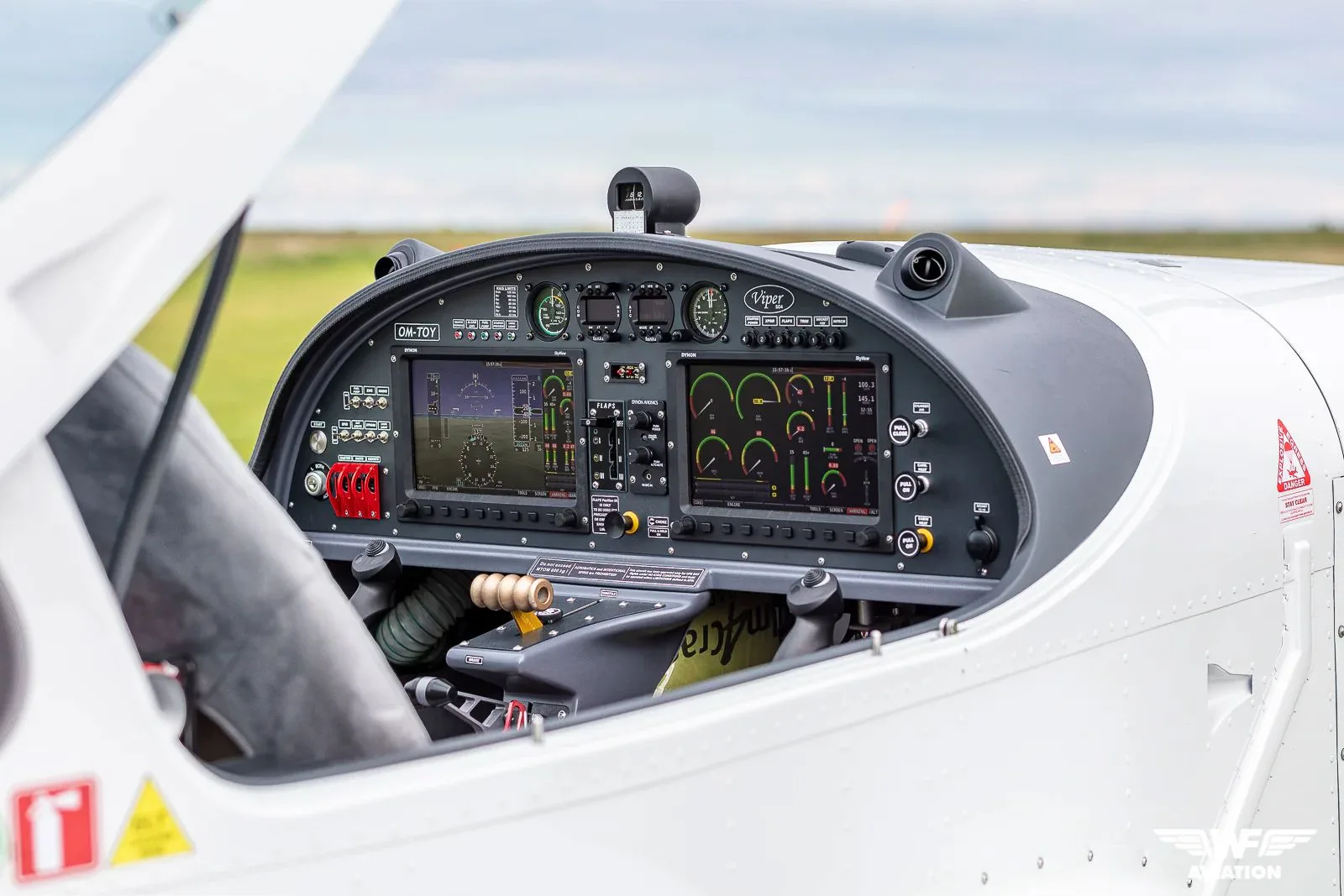 Cockpit and instrument panel of a 2021 Tomark Aero Viper SD4.