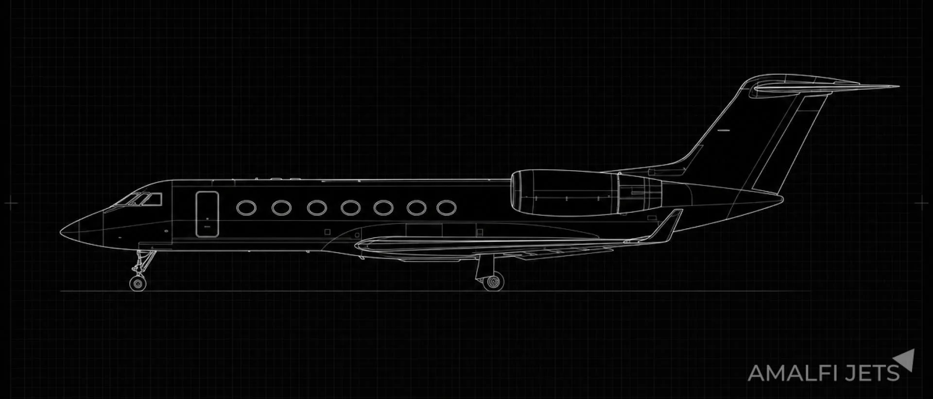 Marketing image of a 1999 Gulfstream GIV.