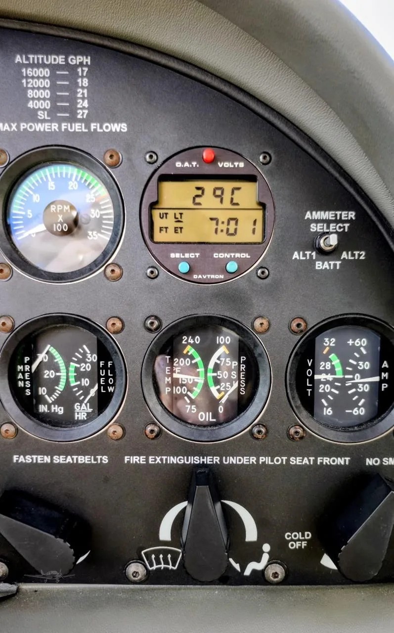 Cockpit and instrument panel of a 2002 CIRRUS SR22.