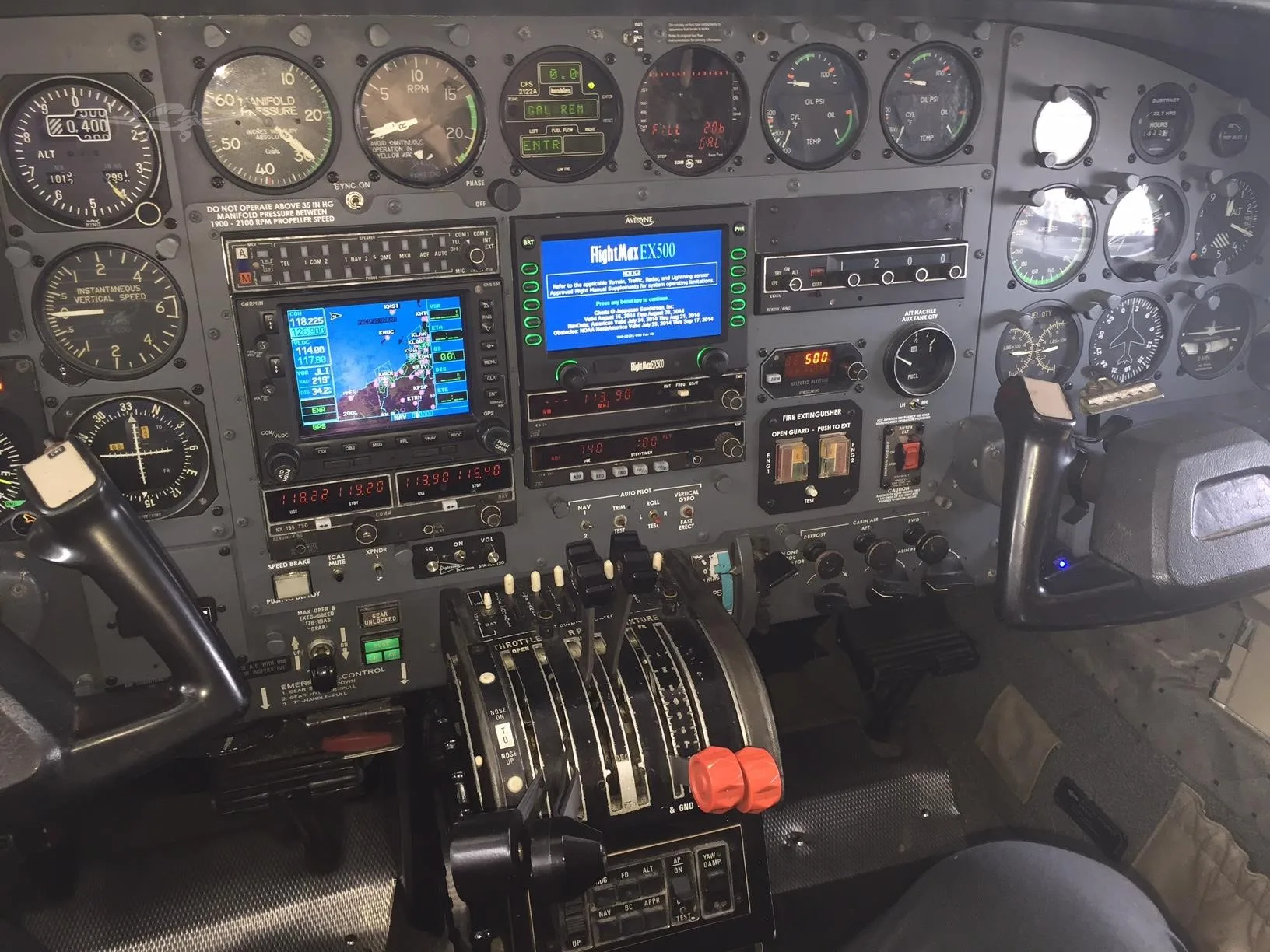Cockpit and instrument panel of a 1981 CESSNA 421C.