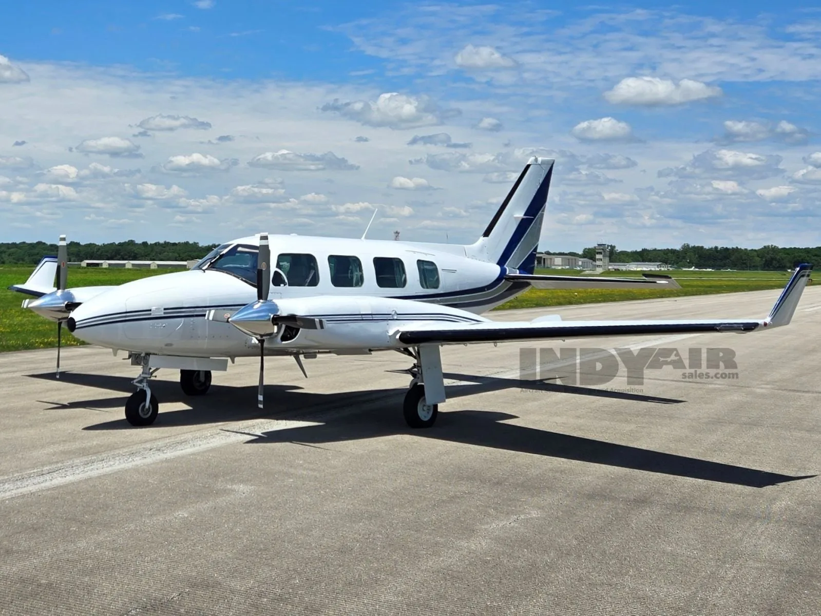Exterior view of a 1978 Piper Panther 350 Navajo, N30DR.