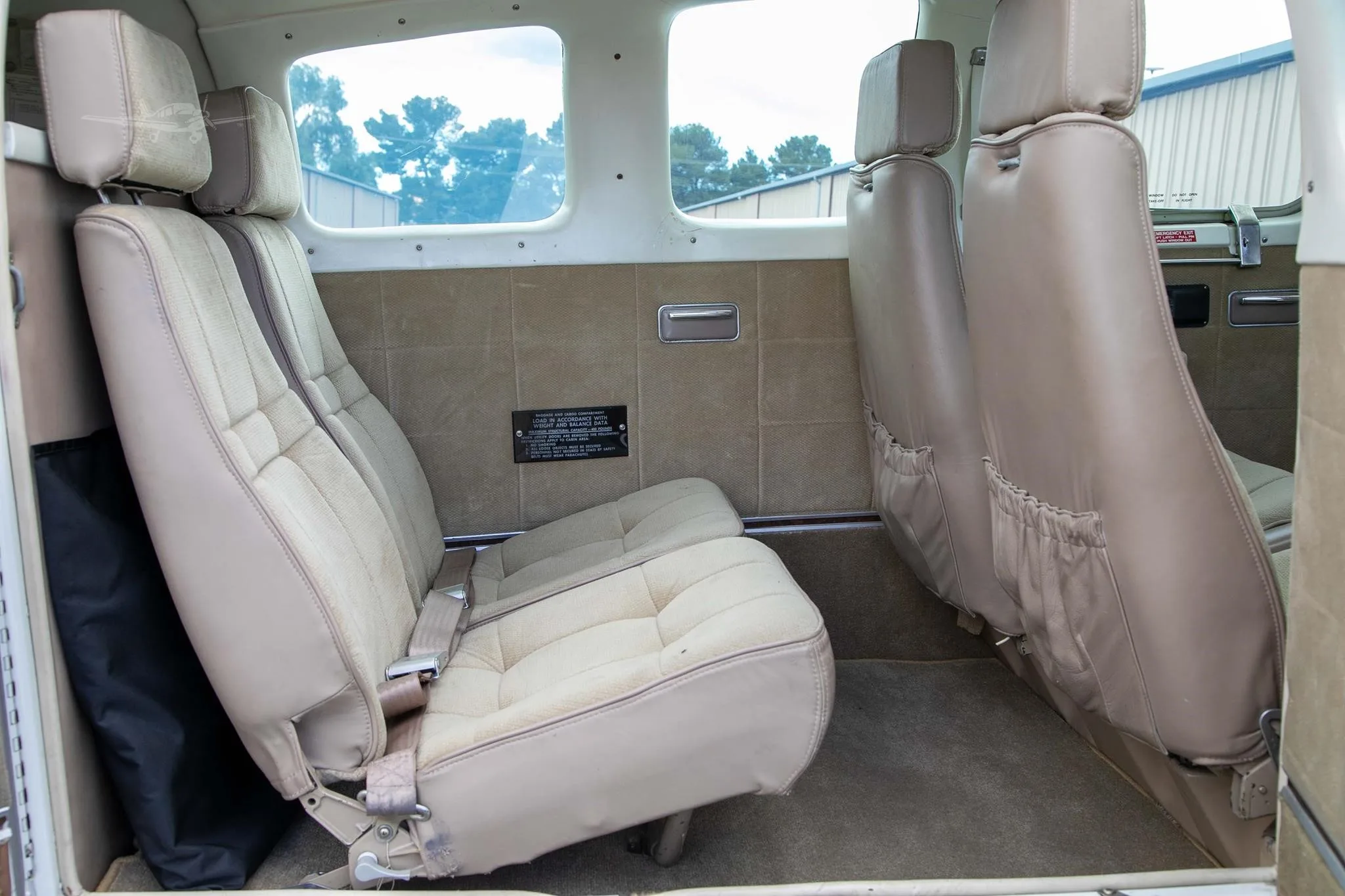 Cabin interior of a 1976 BEECHCRAFT A36 BONANZA.
