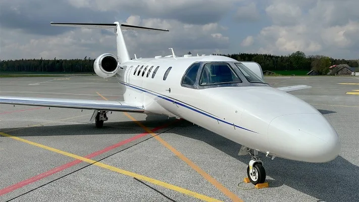 Exterior view of a 2013 Cessna Citation CJ4.