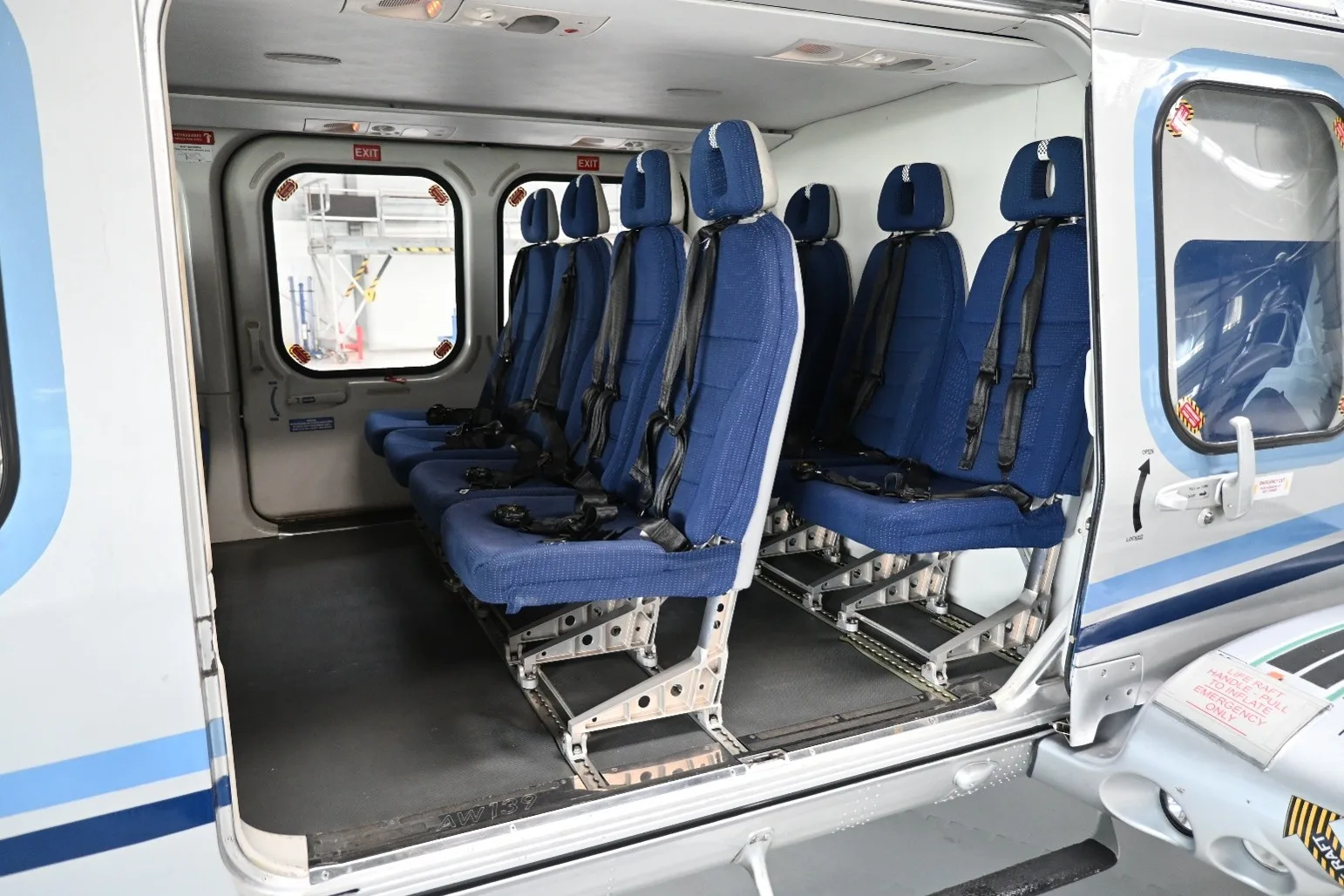 Exterior view of a 2009 Leonardo AW139, L-1306.