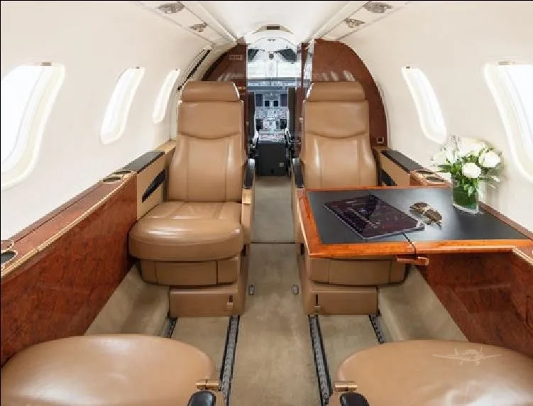 Cabin interior of a 2004 LEARJET 45.