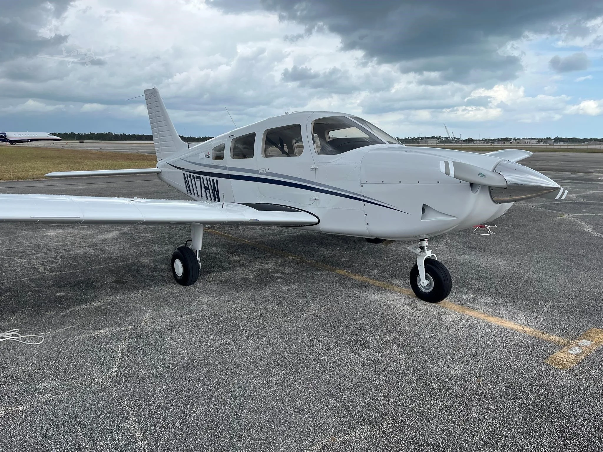 Exterior view of a 2026 PIPER ARCHER TX, N117HW.