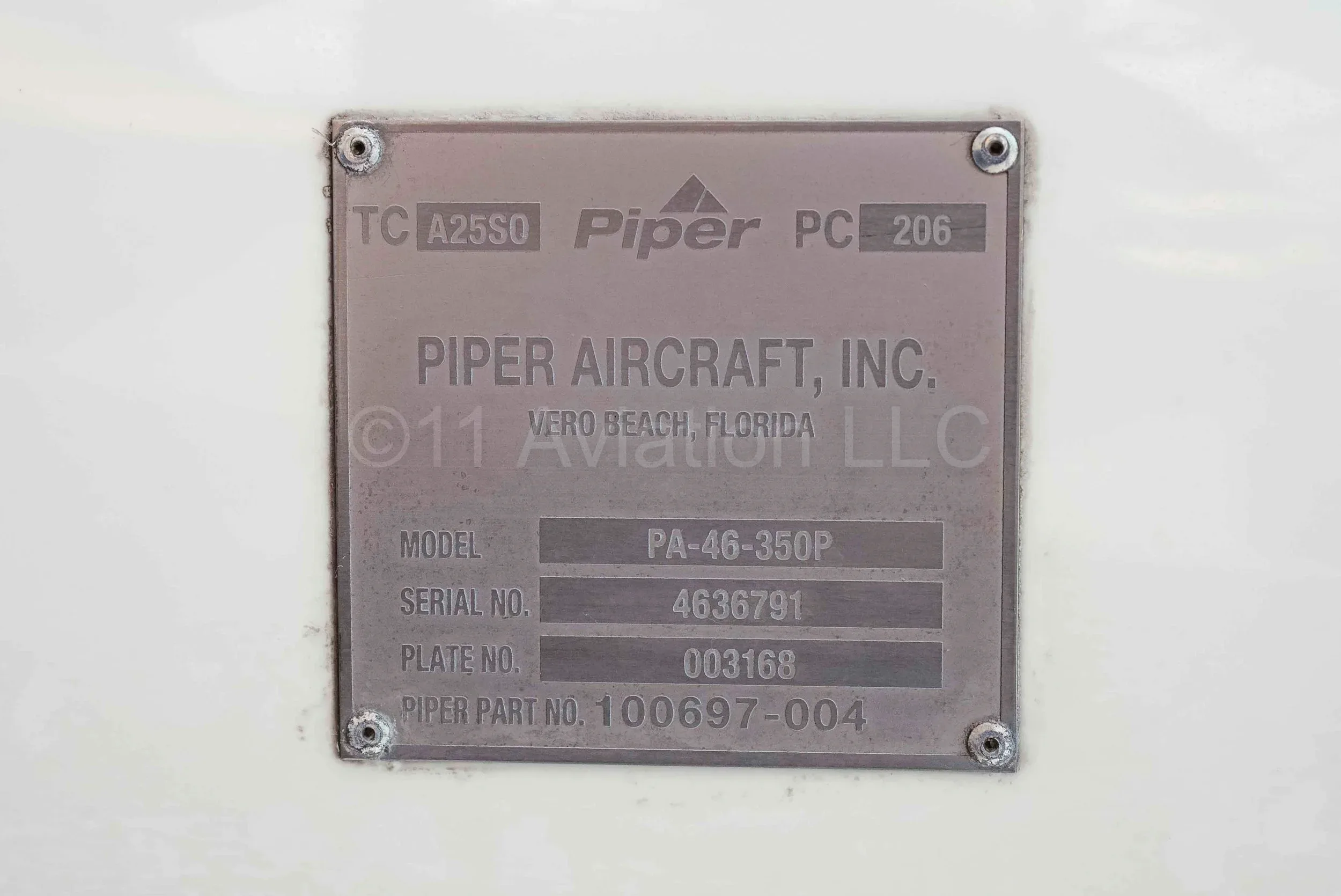 Exterior view of a 2021 Piper M350 (PA-46-350P), N804AF.
