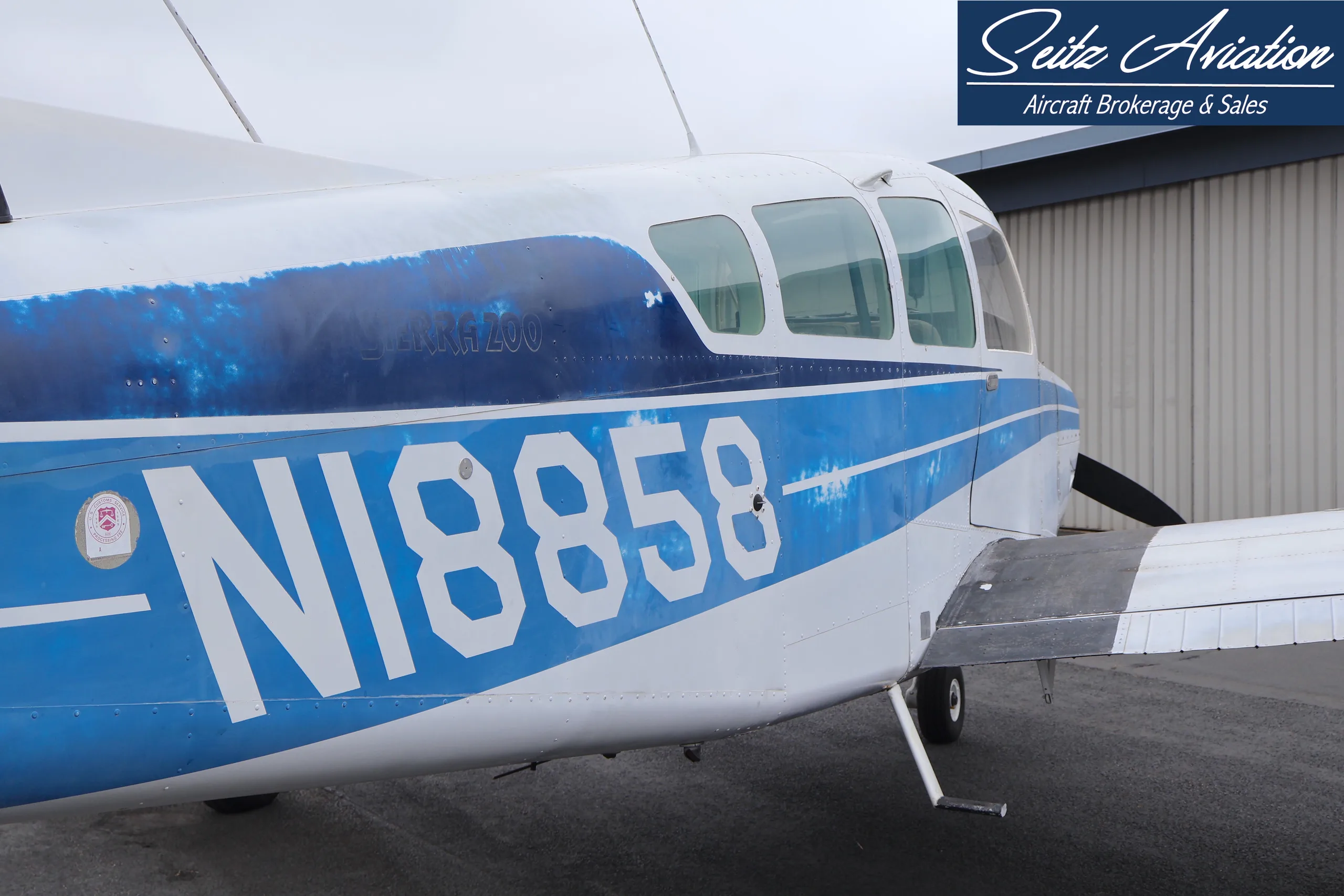 Exterior view of a 1977 Beechcraft 24R Super/Sierra.