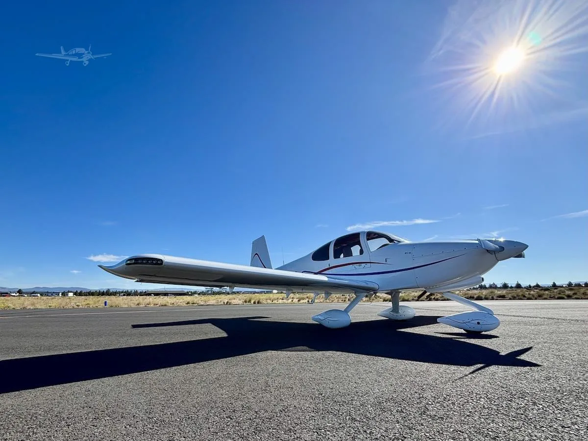 Exterior view of a 2026 VANS RV-10, N701ZW.