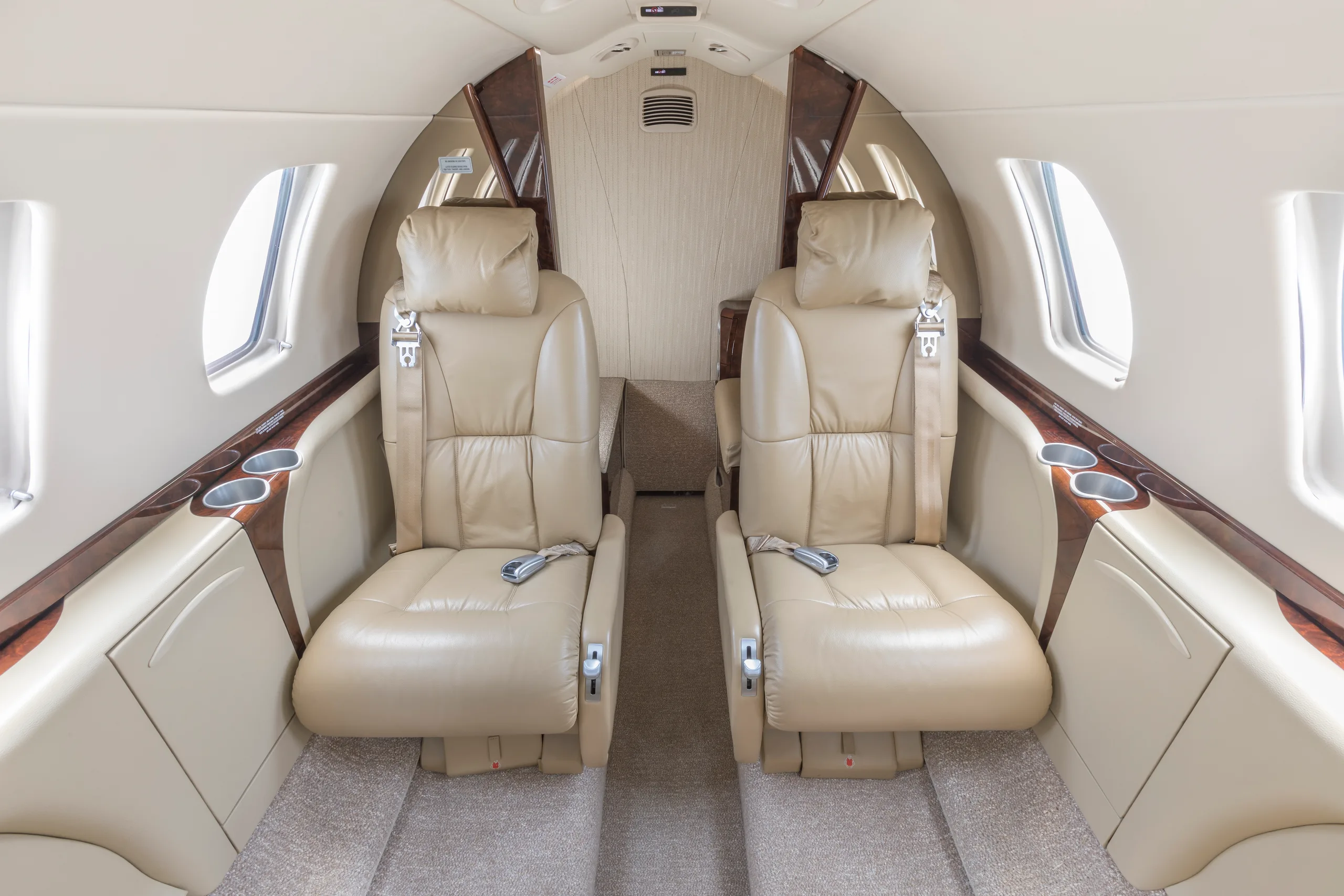 Cabin interior of a 2011 Cessna Citation CJ3.