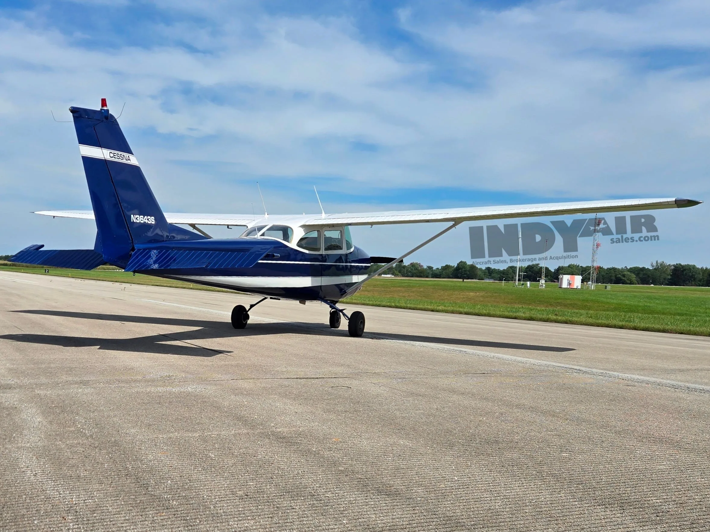Exterior view of a 1963 Cessna 172E, N3643S.
