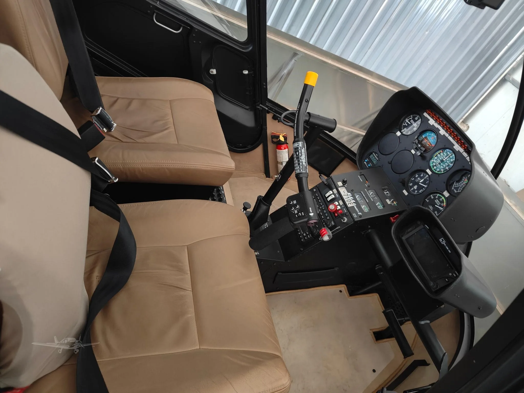 Cabin interior of a 2018 ROBINSON R44 RAVEN II.