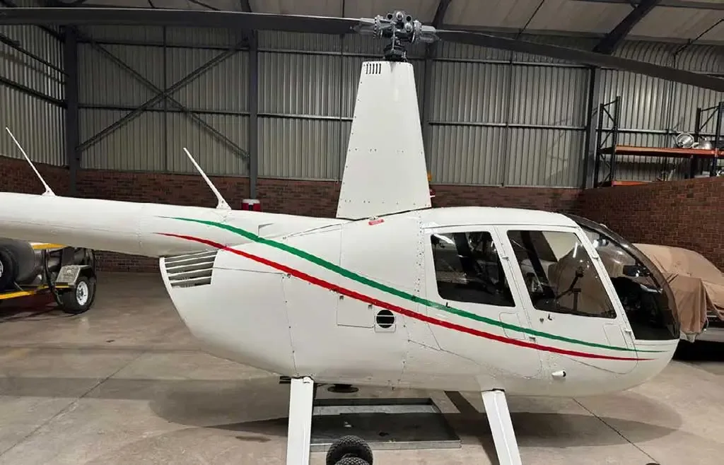 Exterior view of a 2008 Robinson R44.